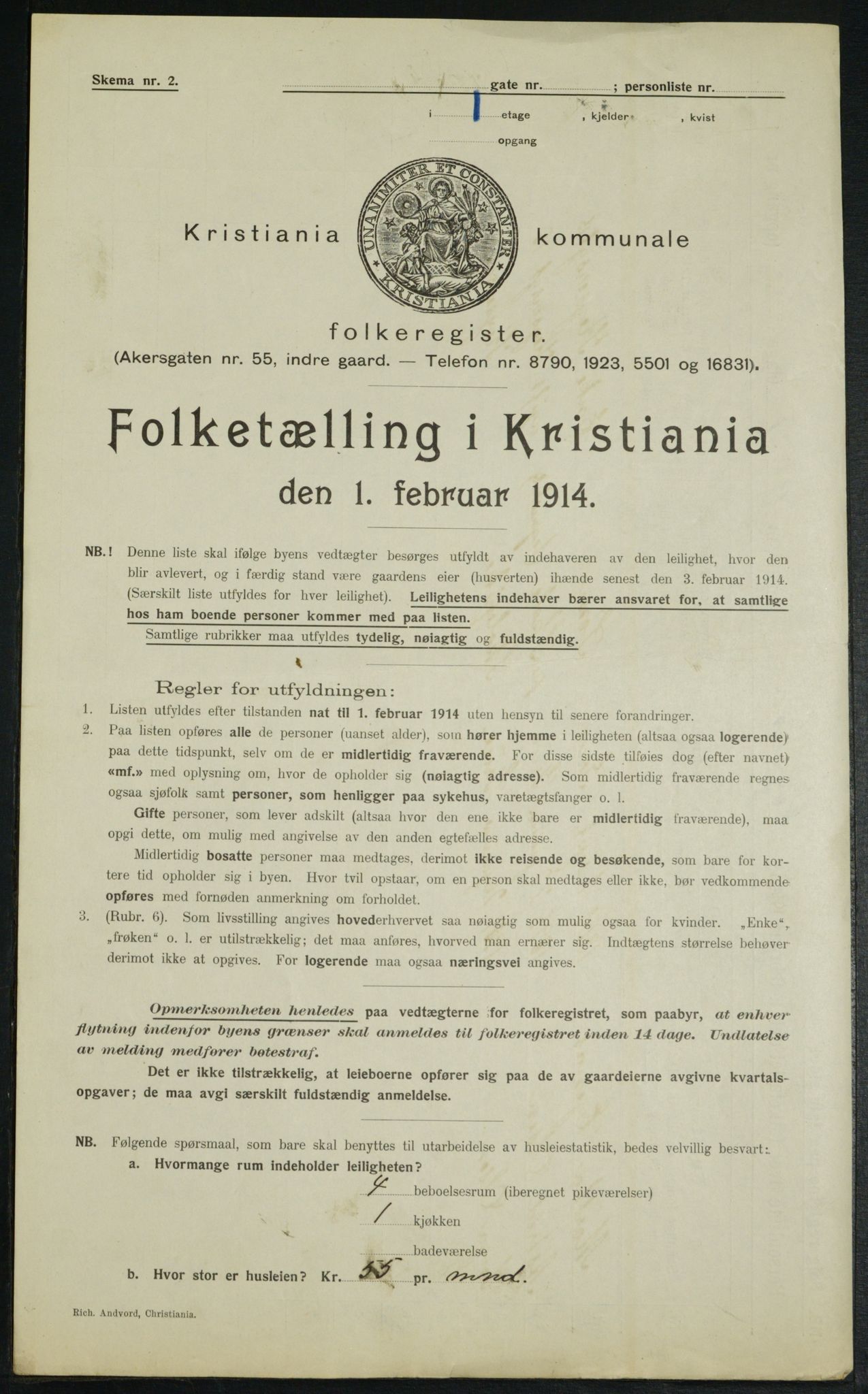 OBA, Kommunal folketelling 1.2.1914 for Kristiania, 1914, s. 49366