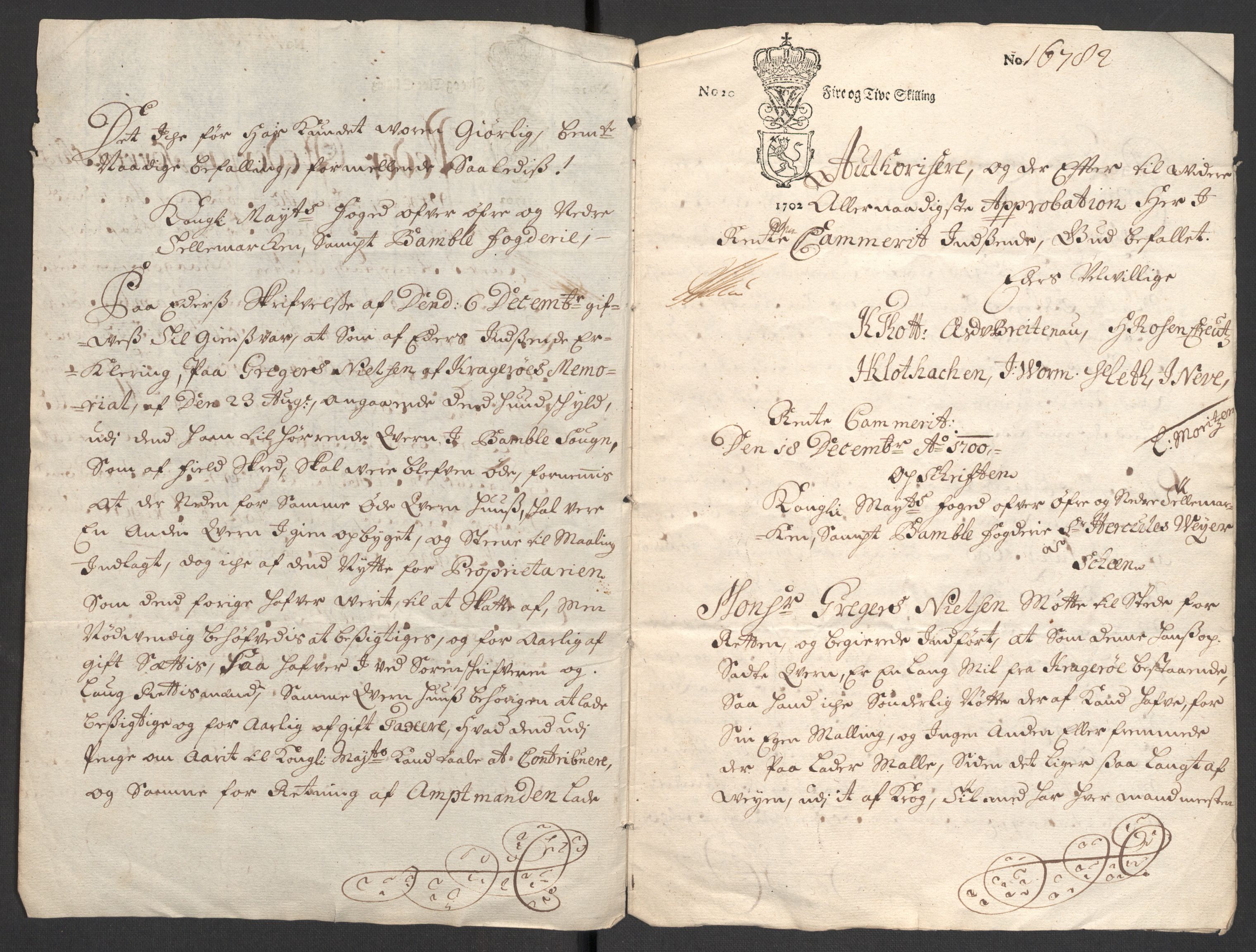 Rentekammeret inntil 1814, Reviderte regnskaper, Fogderegnskap, AV/RA-EA-4092/R36/L2107: Fogderegnskap Øvre og Nedre Telemark og Bamble, 1702, s. 375