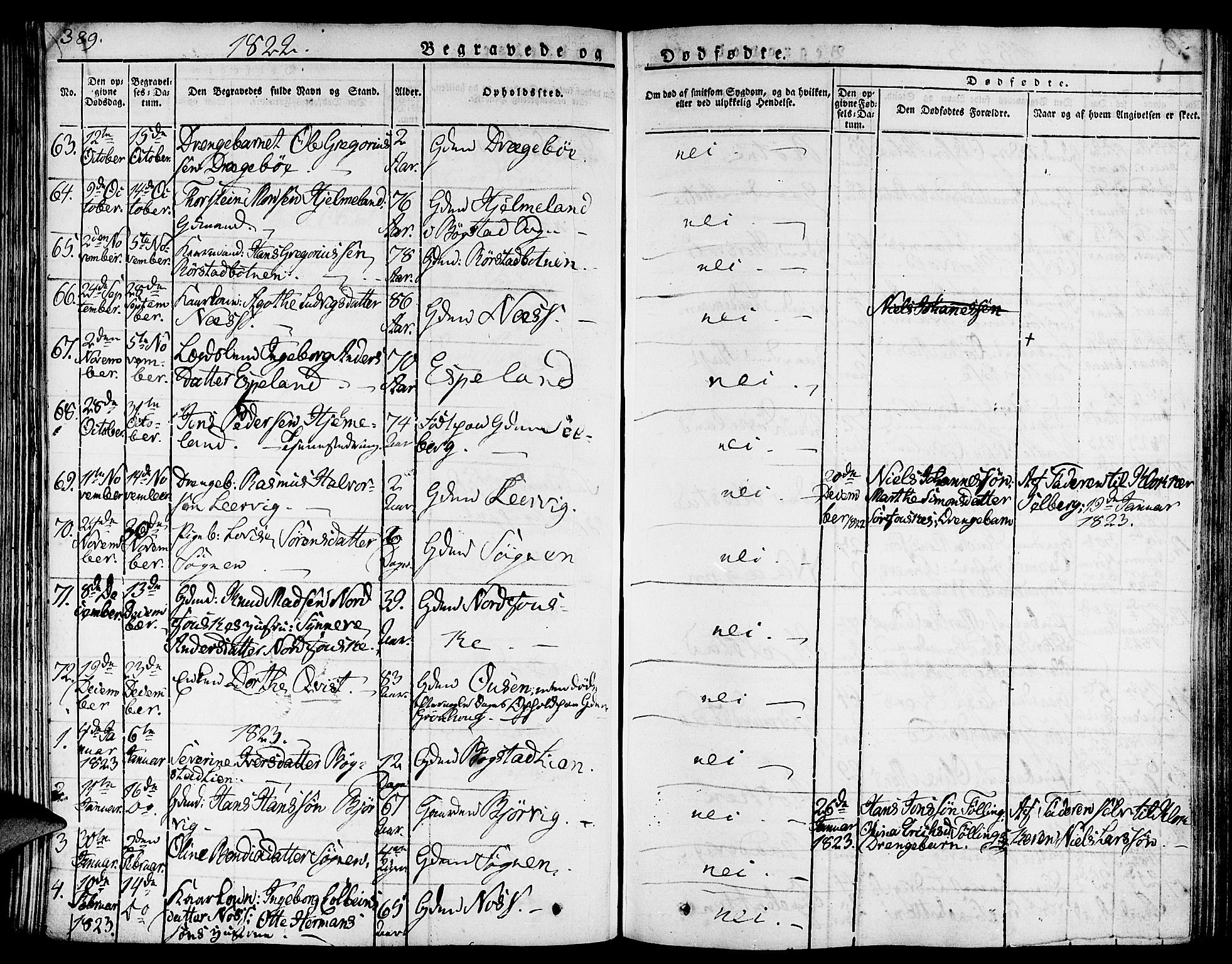 Gaular sokneprestembete, AV/SAB-A-80001/H/Haa: Ministerialbok nr. A 3, 1821-1840, s. 389