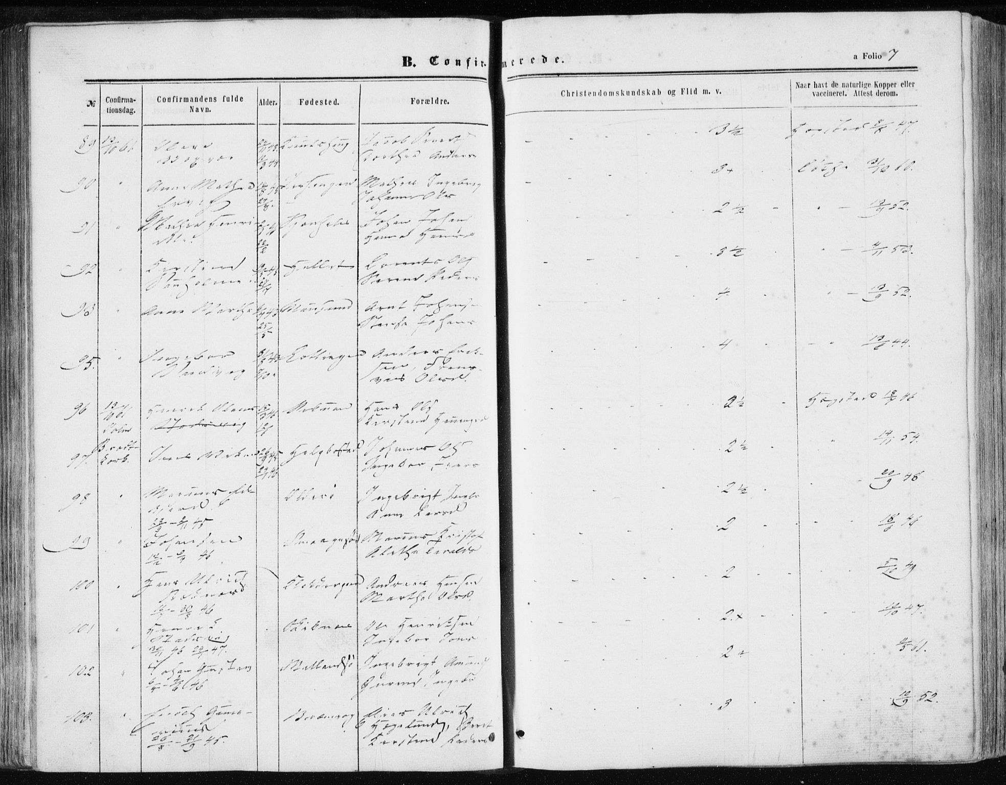 Ministerialprotokoller, klokkerbøker og fødselsregistre - Sør-Trøndelag, AV/SAT-A-1456/634/L0531: Ministerialbok nr. 634A07, 1861-1870, s. 7