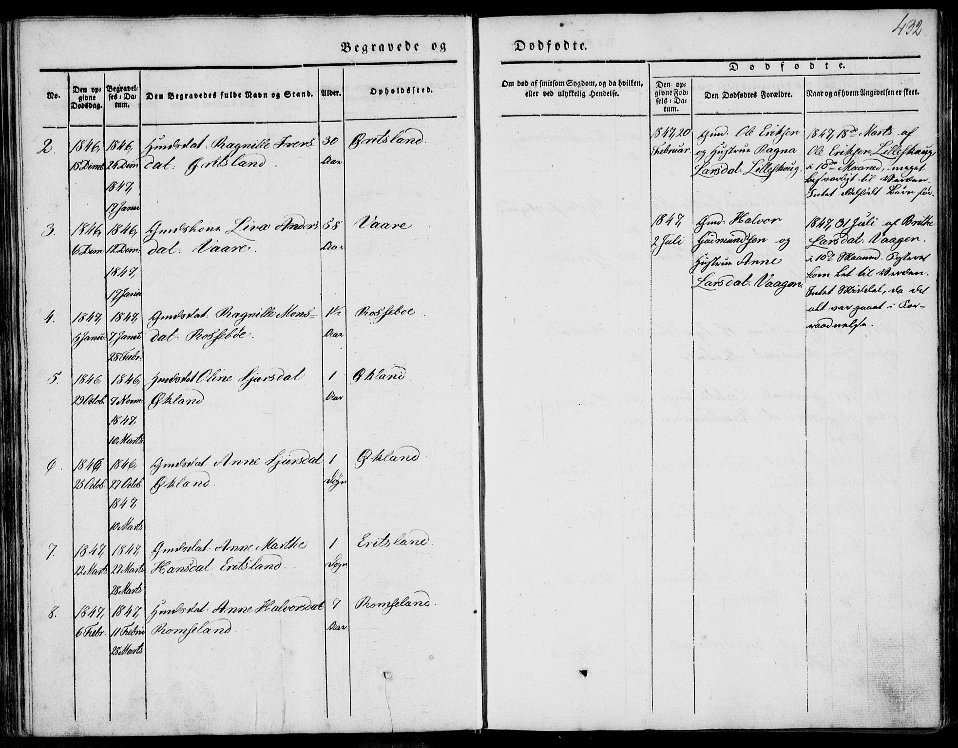 Skjold sokneprestkontor, AV/SAST-A-101847/H/Ha/Haa/L0006: Ministerialbok nr. A 6.2, 1835-1858, s. 432