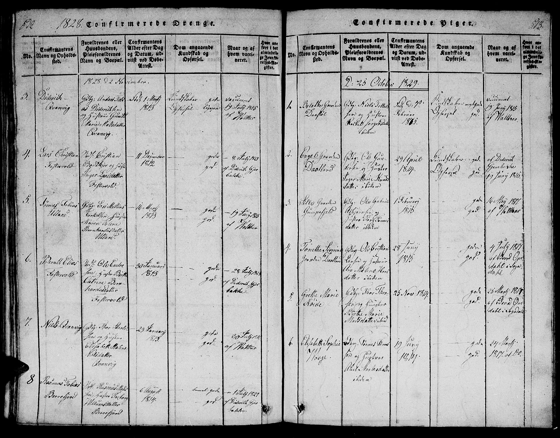 Flekkefjord sokneprestkontor, AV/SAK-1111-0012/F/Fb/Fbb/L0001: Klokkerbok nr. B 1, 1815-1830, s. 512-513