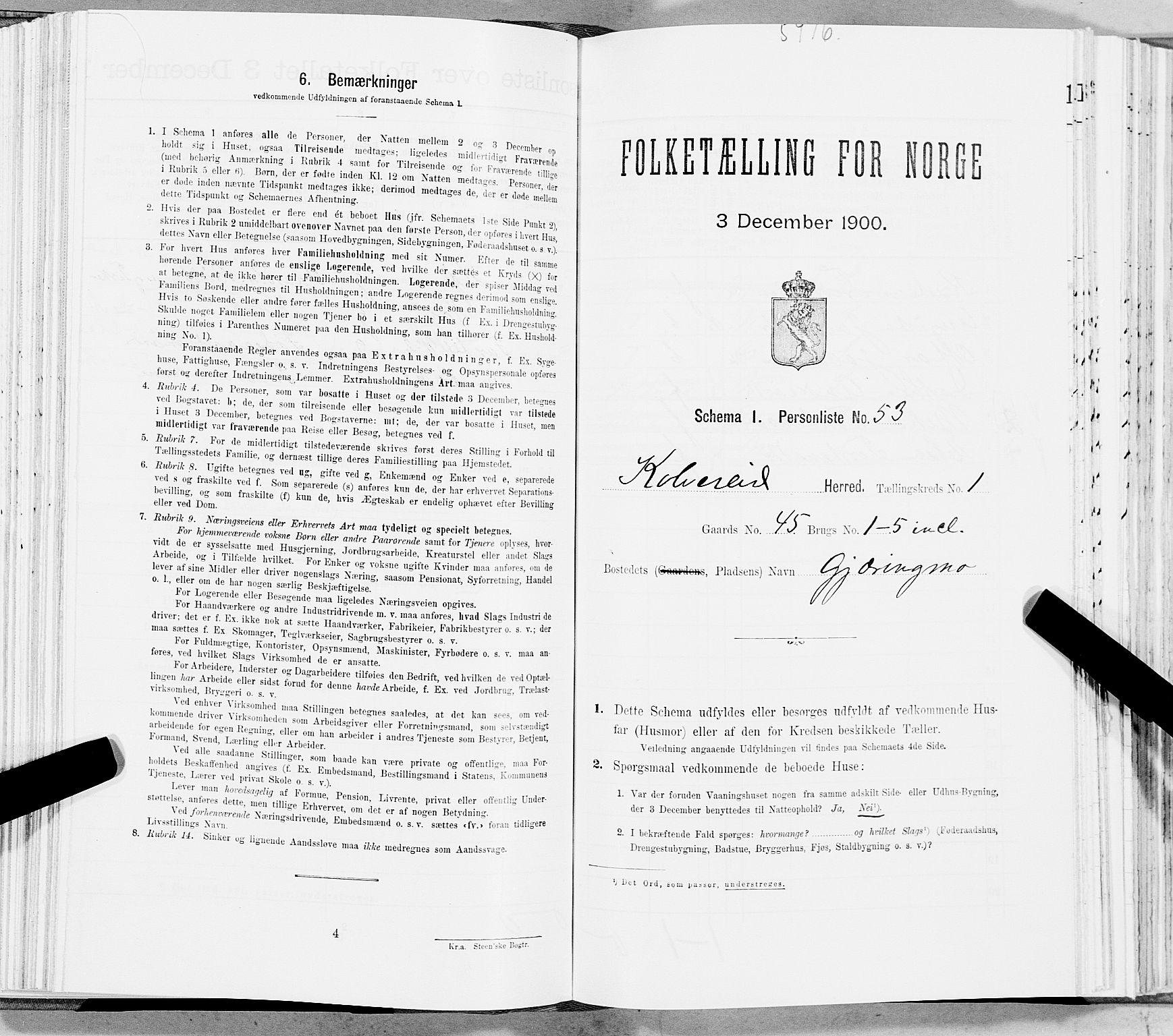 SAT, Folketelling 1900 for 1752 Kolvereid herred, 1900, s. 173