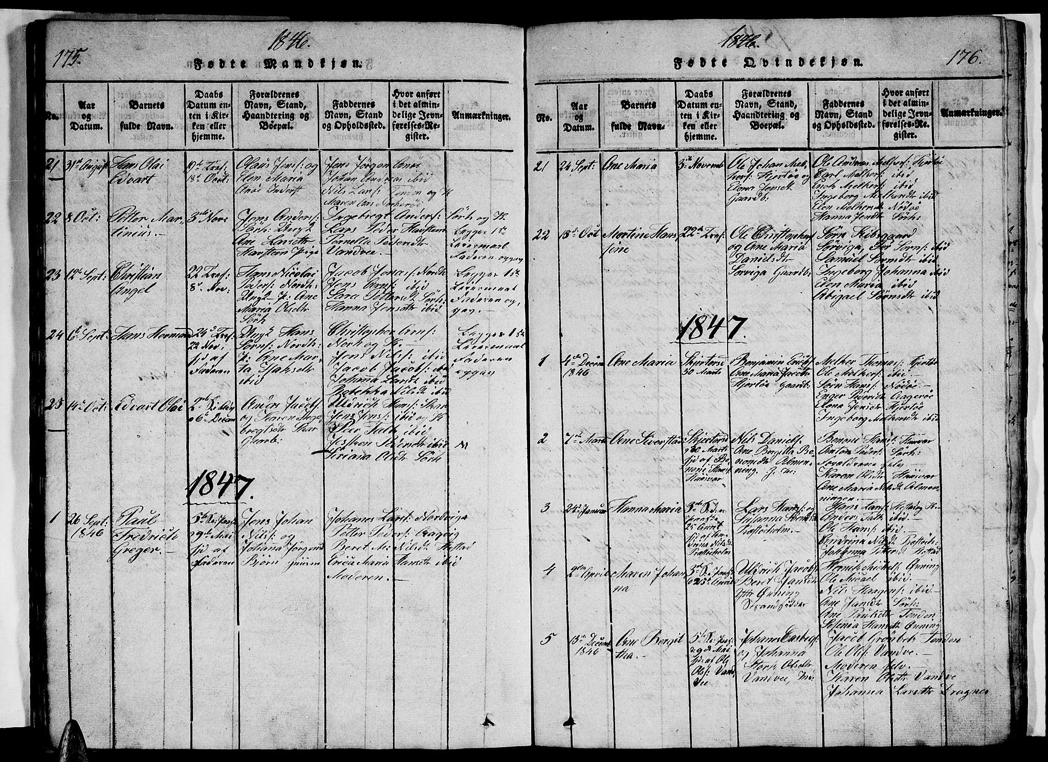 Ministerialprotokoller, klokkerbøker og fødselsregistre - Nordland, SAT/A-1459/834/L0510: Klokkerbok nr. 834C01, 1820-1847, s. 175-176