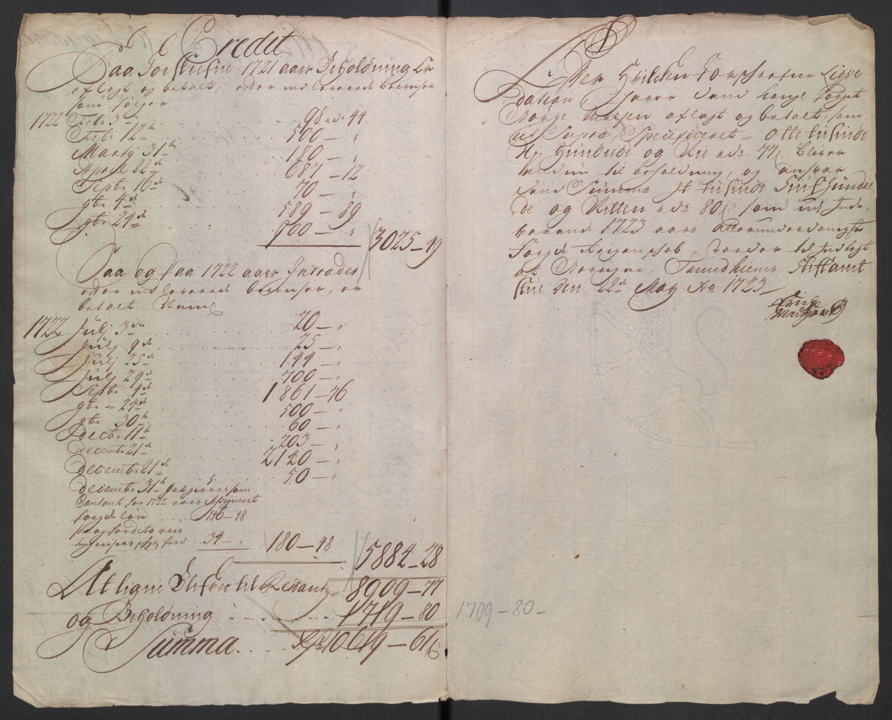 Rentekammeret inntil 1814, Reviderte regnskaper, Fogderegnskap, RA/EA-4092/R56/L3755: Fogderegnskap Nordmøre, 1722, s. 350