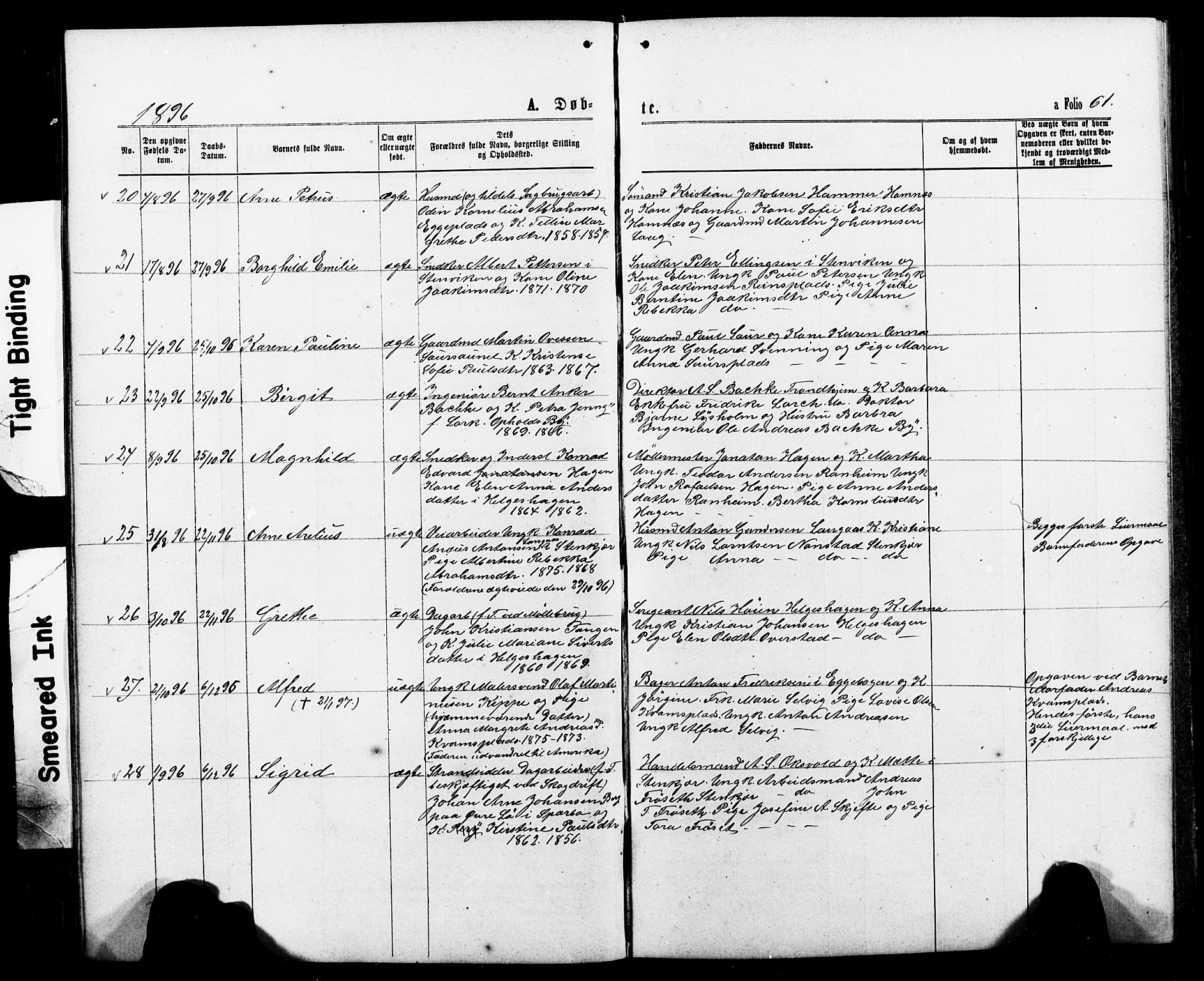 Ministerialprotokoller, klokkerbøker og fødselsregistre - Nord-Trøndelag, SAT/A-1458/740/L0380: Klokkerbok nr. 740C01, 1868-1902, s. 61