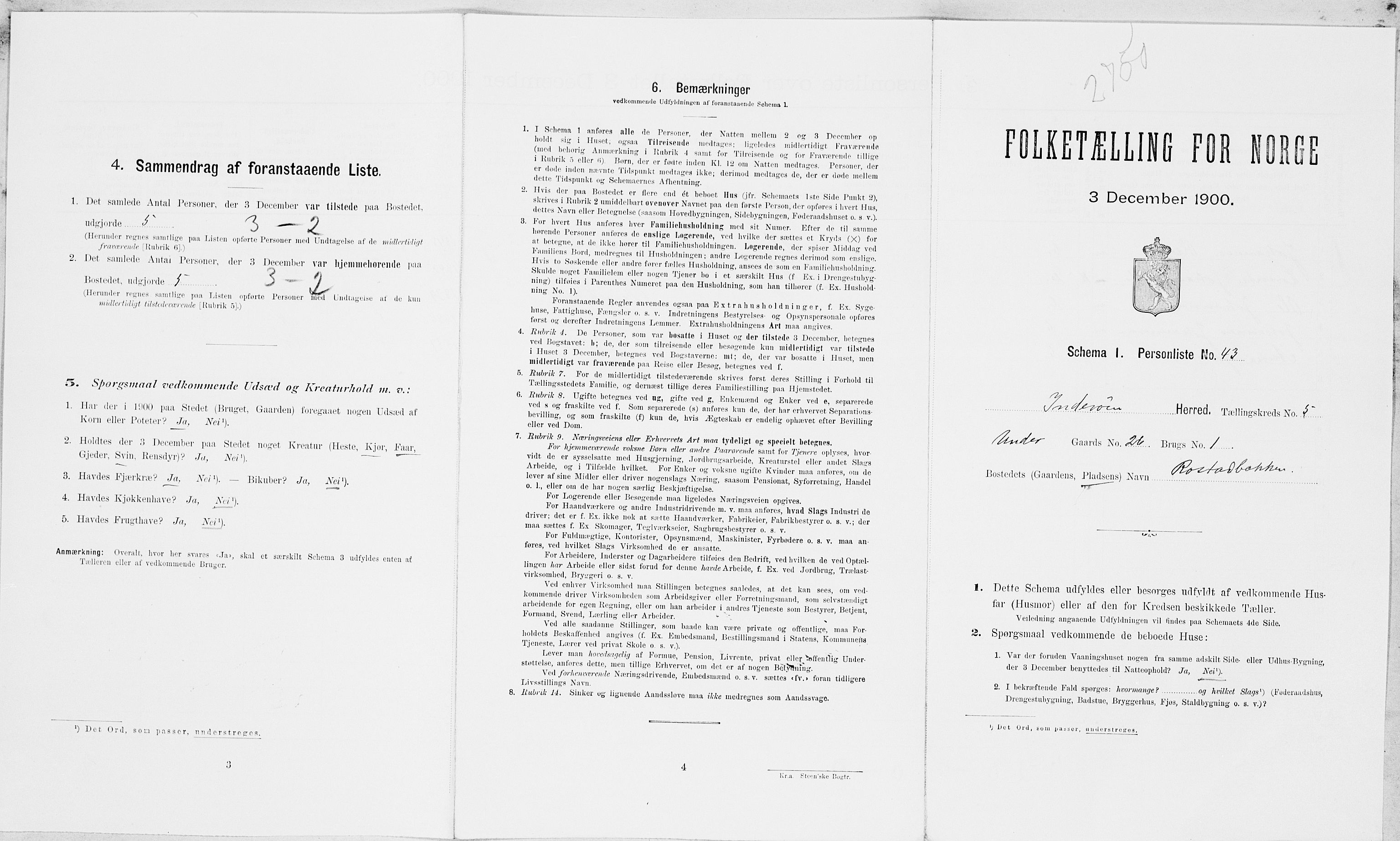 SAT, Folketelling 1900 for 1729 Inderøy herred, 1900, s. 845
