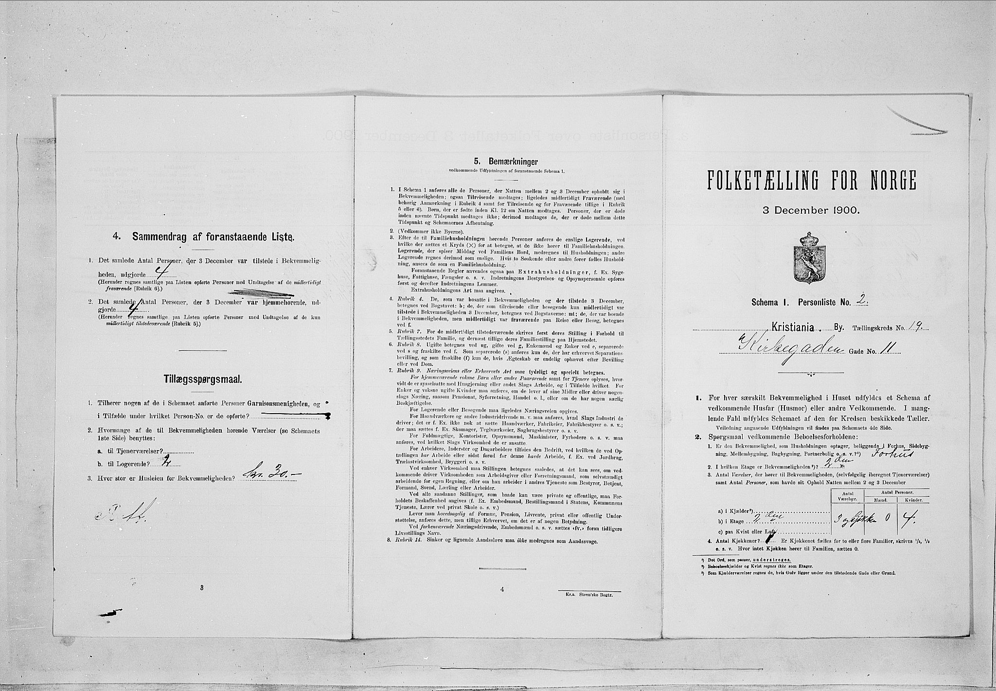 SAO, Folketelling 1900 for 0301 Kristiania kjøpstad, 1900, s. 45742