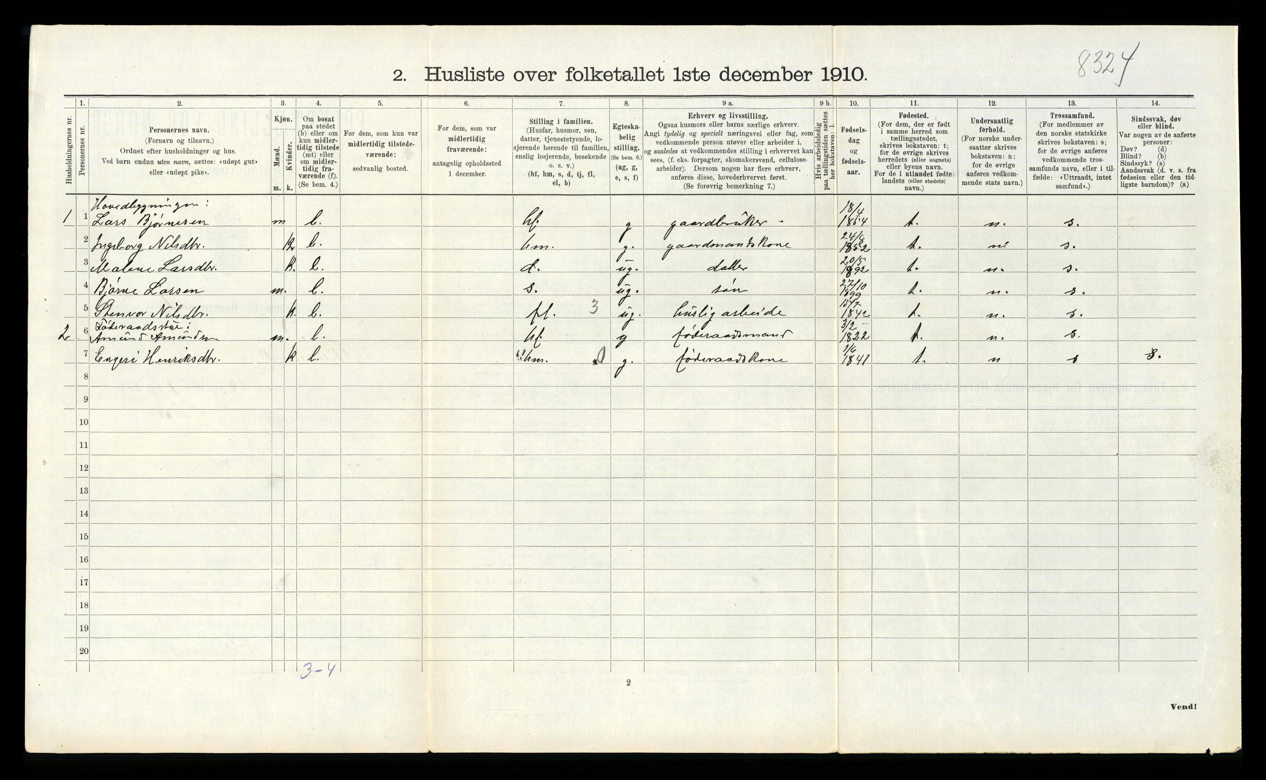 RA, Folketelling 1910 for 1212 Skånevik herred, 1910, s. 328