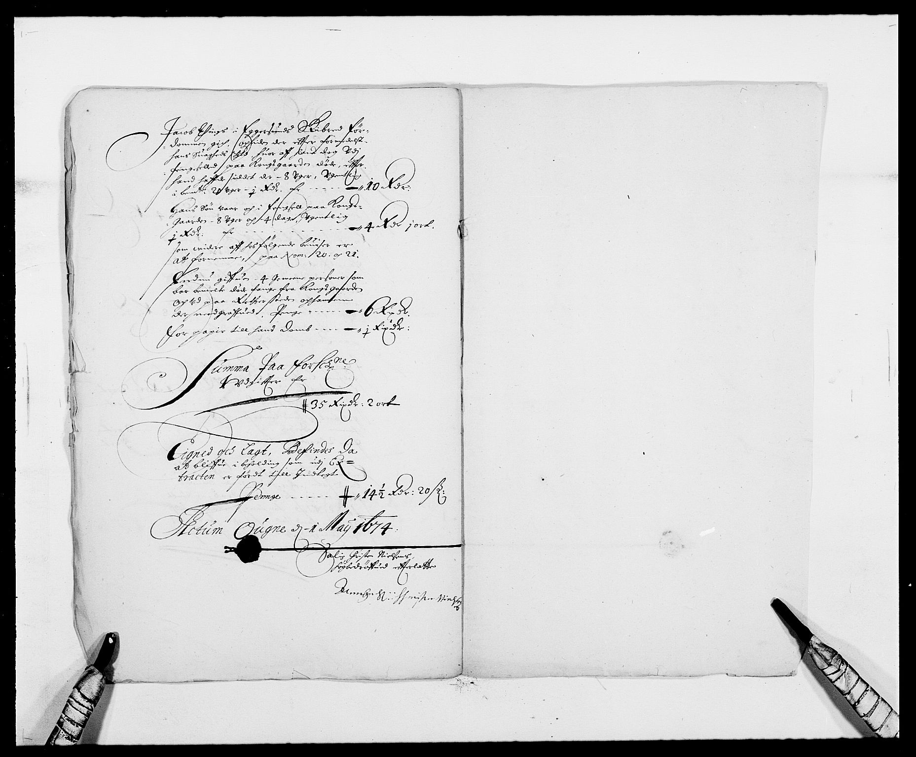 Rentekammeret inntil 1814, Reviderte regnskaper, Fogderegnskap, RA/EA-4092/R46/L2714: Fogderegnskap Jæren og Dalane, 1673-1674, s. 117
