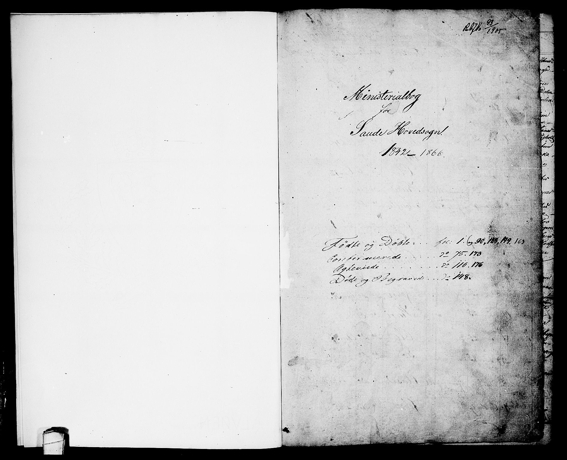 Sauherad kirkebøker, SAKO/A-298/G/Ga/L0002: Klokkerbok nr. I 2, 1842-1866