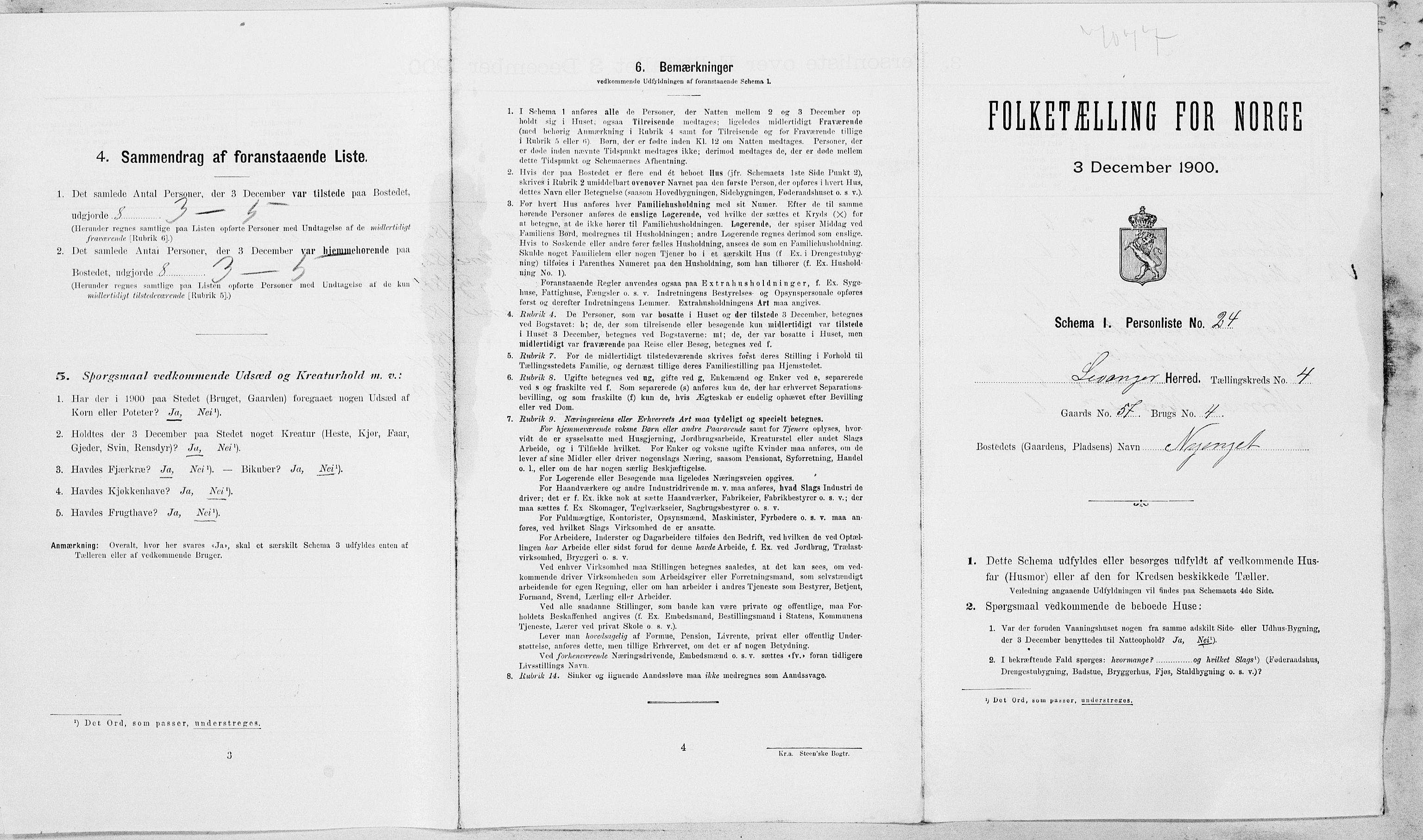 SAT, Folketelling 1900 for 1720 Levanger herred, 1900, s. 655