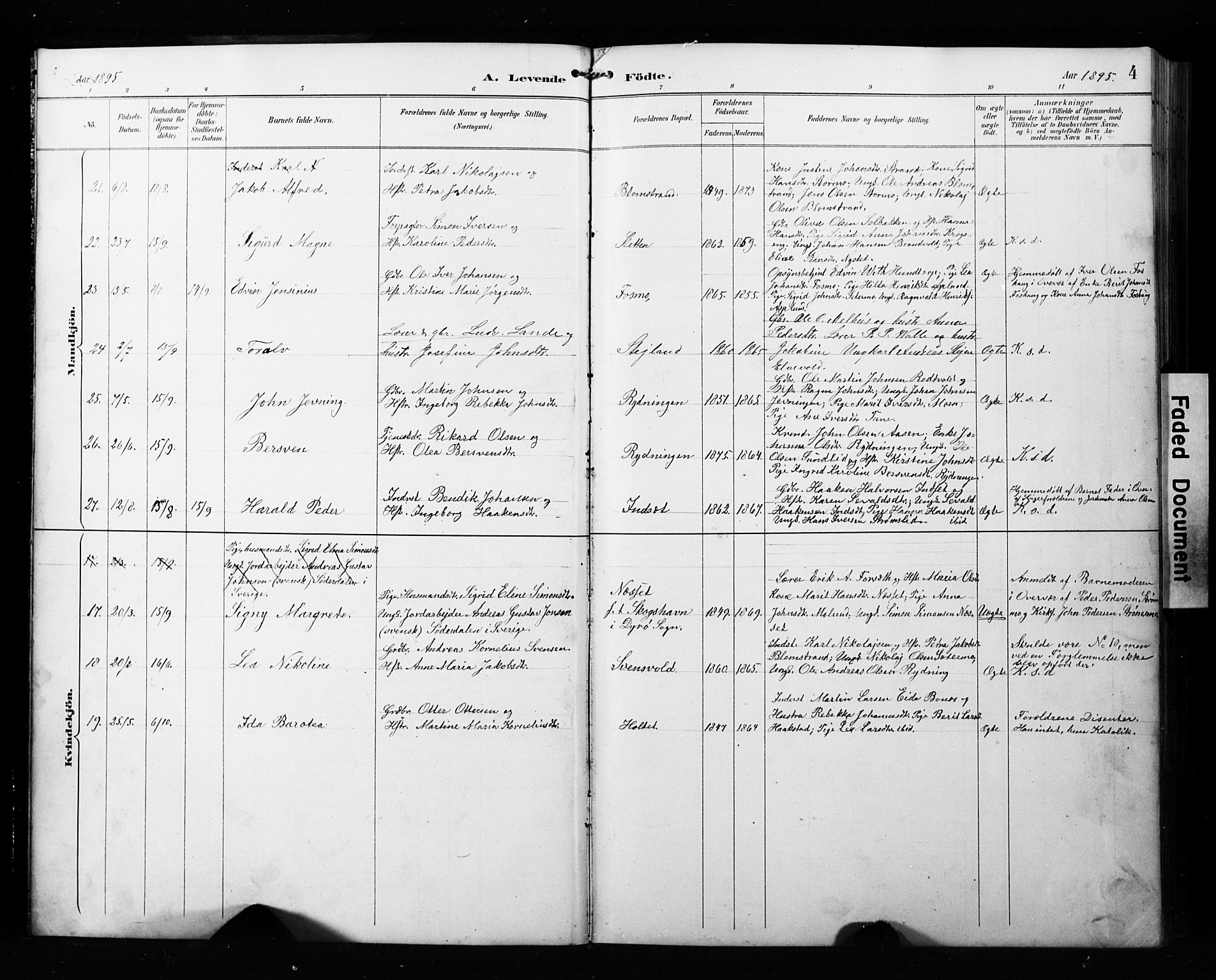 Målselv sokneprestembete, AV/SATØ-S-1311/G/Ga/Gab/L0008klokker: Klokkerbok nr. 8, 1895-1913, s. 4