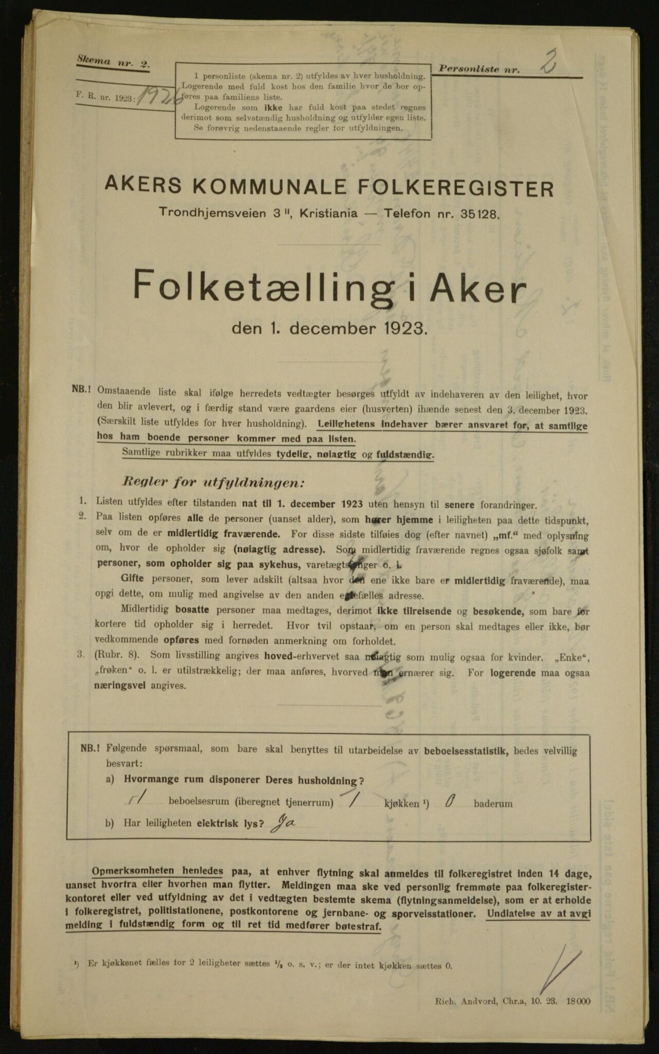 , Kommunal folketelling 1.12.1923 for Aker, 1923, s. 34758