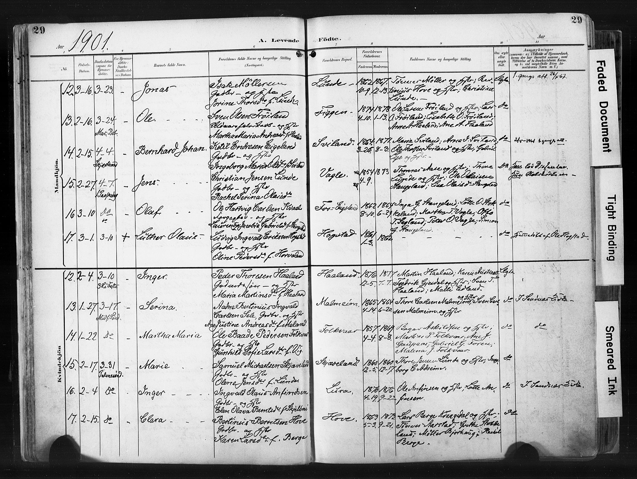 Høyland sokneprestkontor, AV/SAST-A-101799/001/30BA/L0015: Ministerialbok nr. A 14, 1899-1911, s. 29