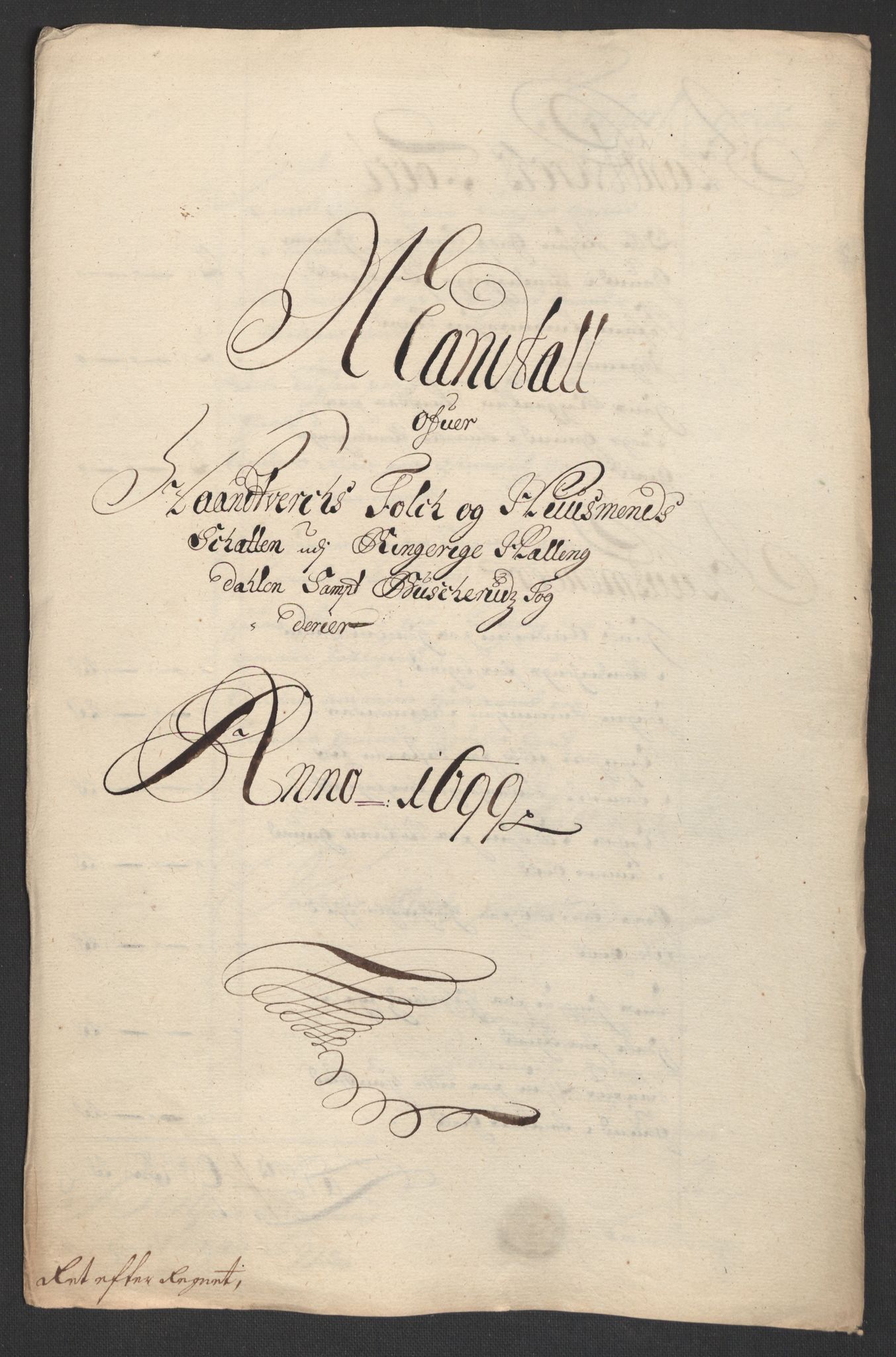 Rentekammeret inntil 1814, Reviderte regnskaper, Fogderegnskap, RA/EA-4092/R22/L1456: Fogderegnskap Ringerike, Hallingdal og Buskerud, 1699, s. 275