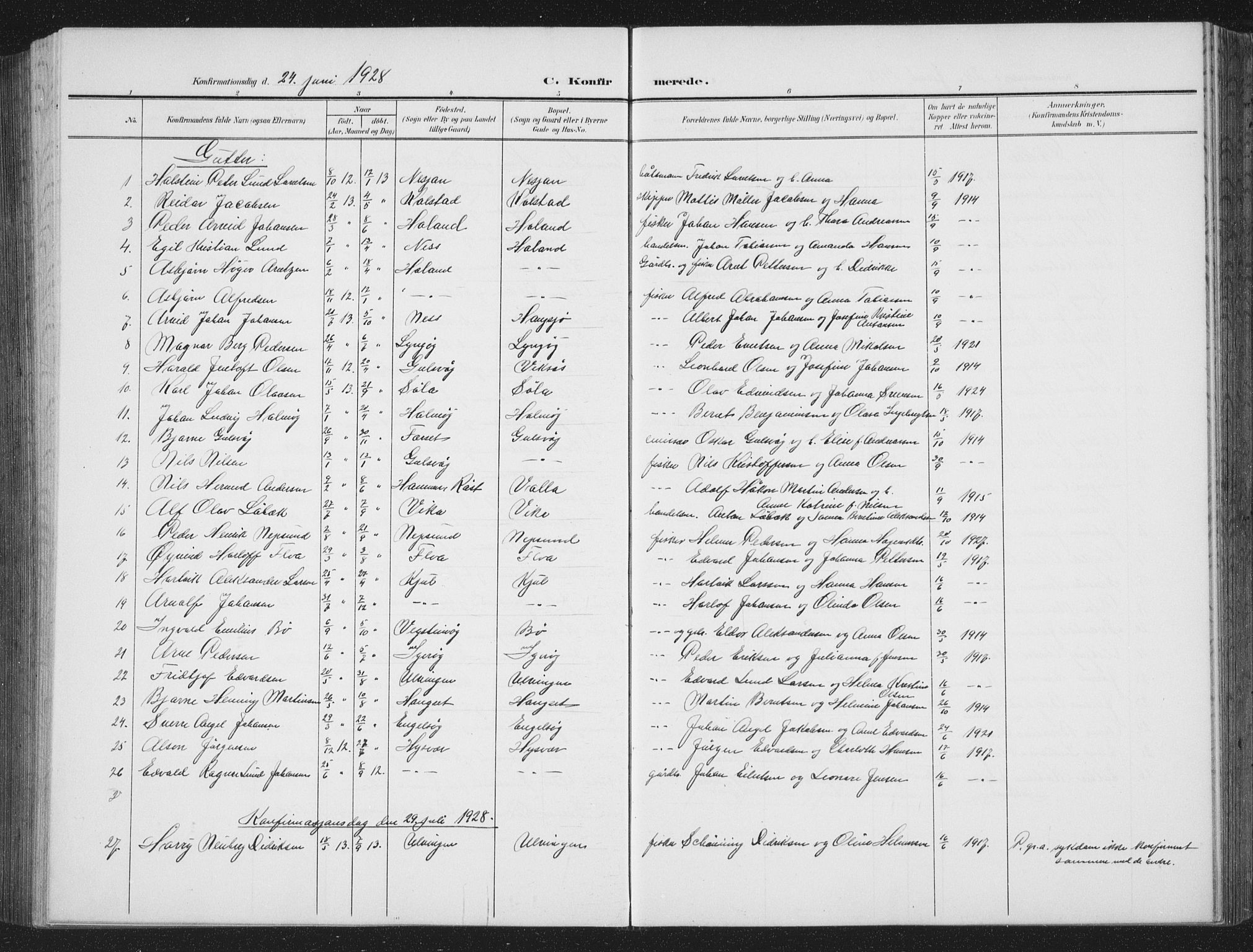 Ministerialprotokoller, klokkerbøker og fødselsregistre - Nordland, AV/SAT-A-1459/816/L0254: Klokkerbok nr. 816C04, 1905-1934
