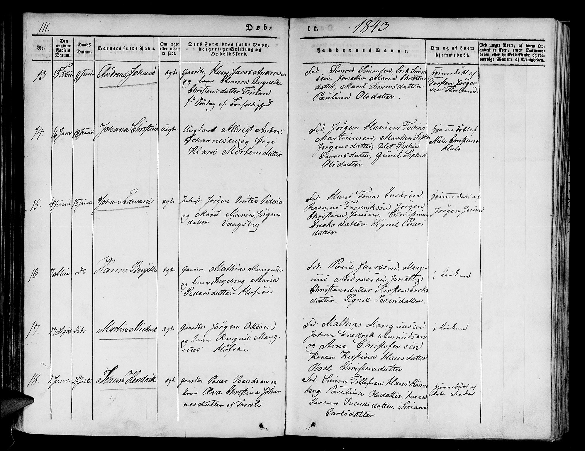 Tranøy sokneprestkontor, AV/SATØ-S-1313/I/Ia/Iaa/L0005kirke: Ministerialbok nr. 5, 1829-1844, s. 111