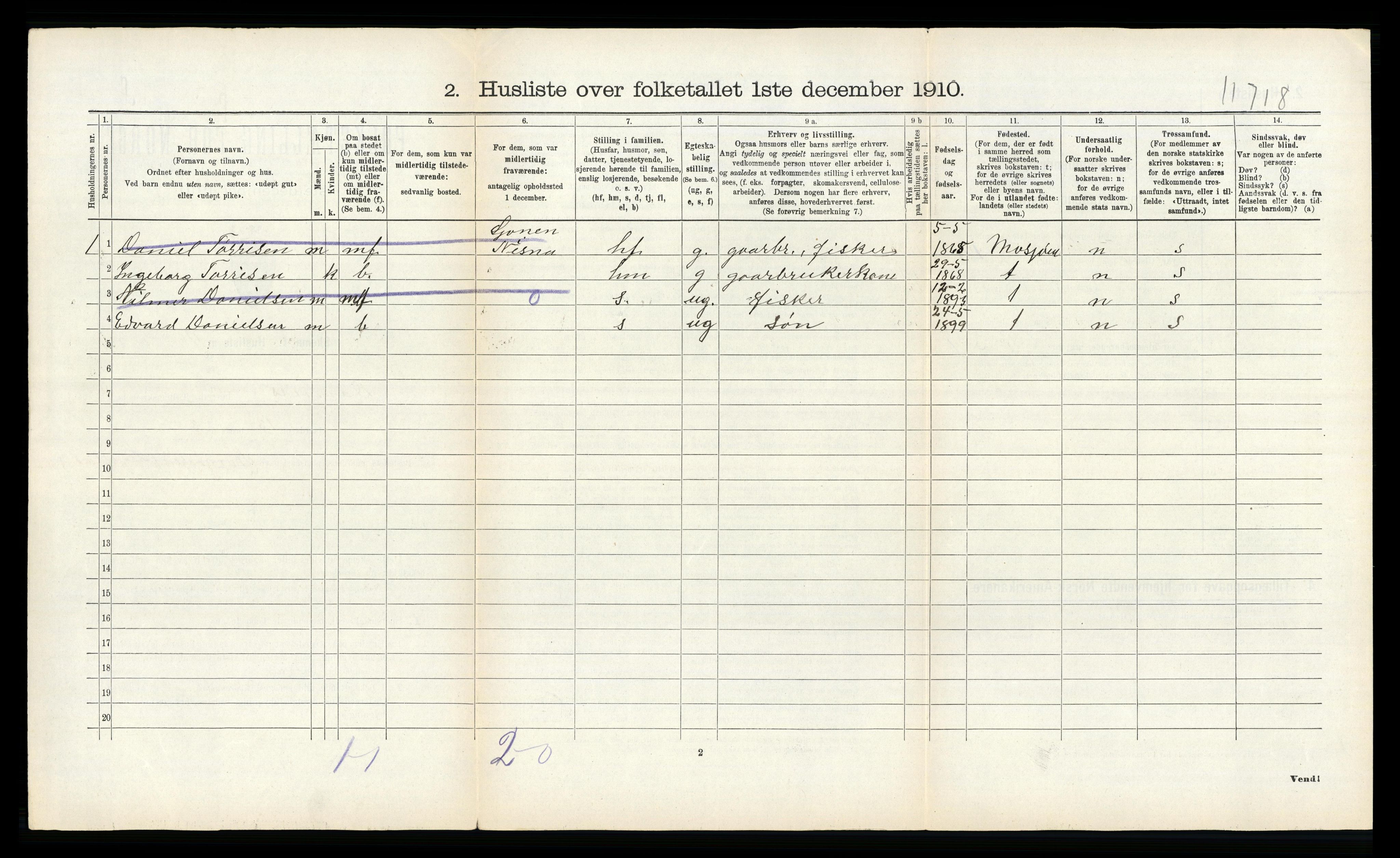 RA, Folketelling 1910 for 1827 Dønnes herred, 1910, s. 337