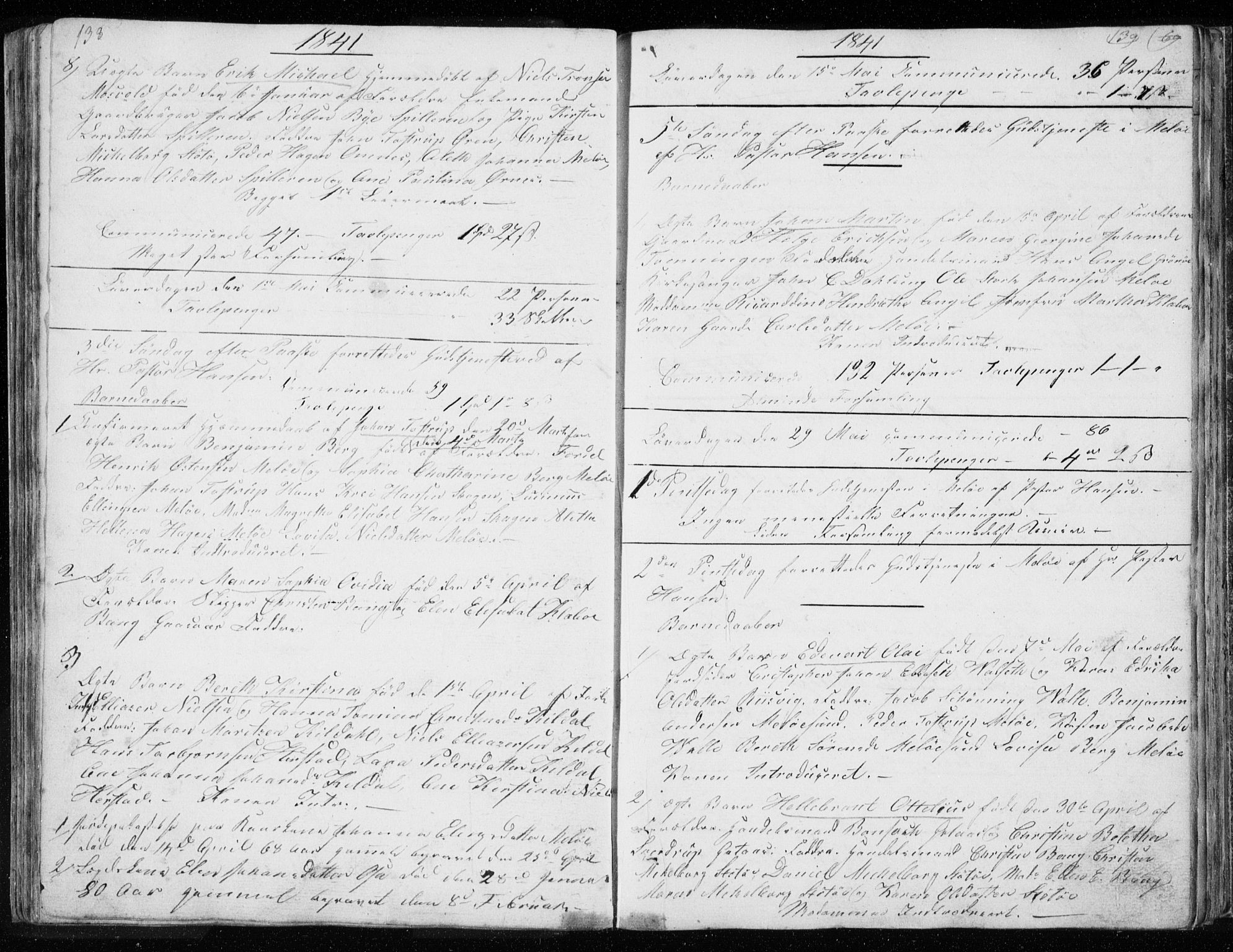 Ministerialprotokoller, klokkerbøker og fødselsregistre - Nordland, AV/SAT-A-1459/843/L0632: Klokkerbok nr. 843C01, 1833-1853, s. 138-139