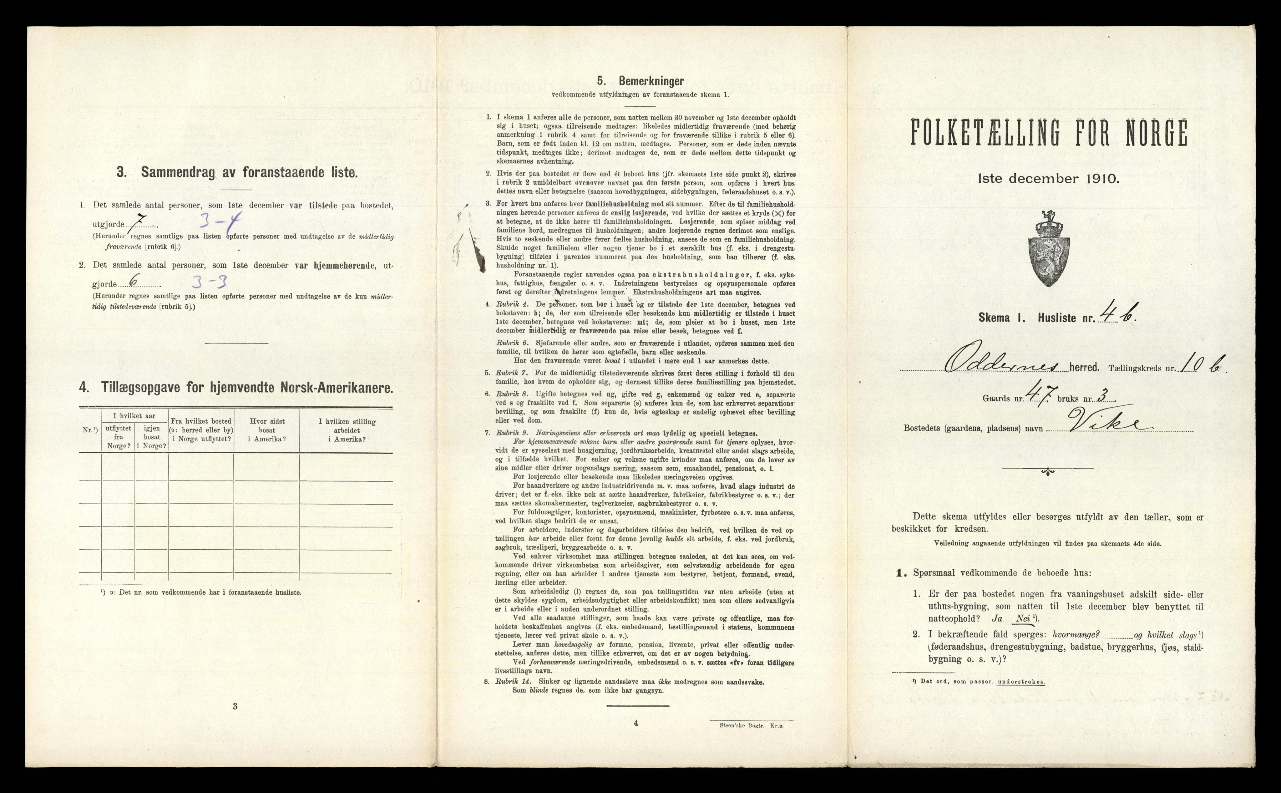 RA, Folketelling 1910 for 1012 Oddernes herred, 1910, s. 1097