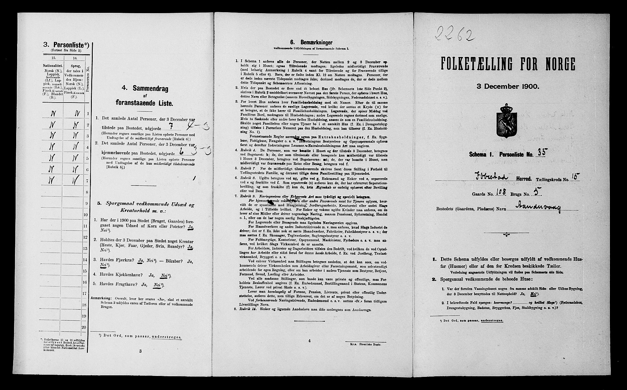 SATØ, Folketelling 1900 for 1917 Ibestad herred, 1900, s. 2101