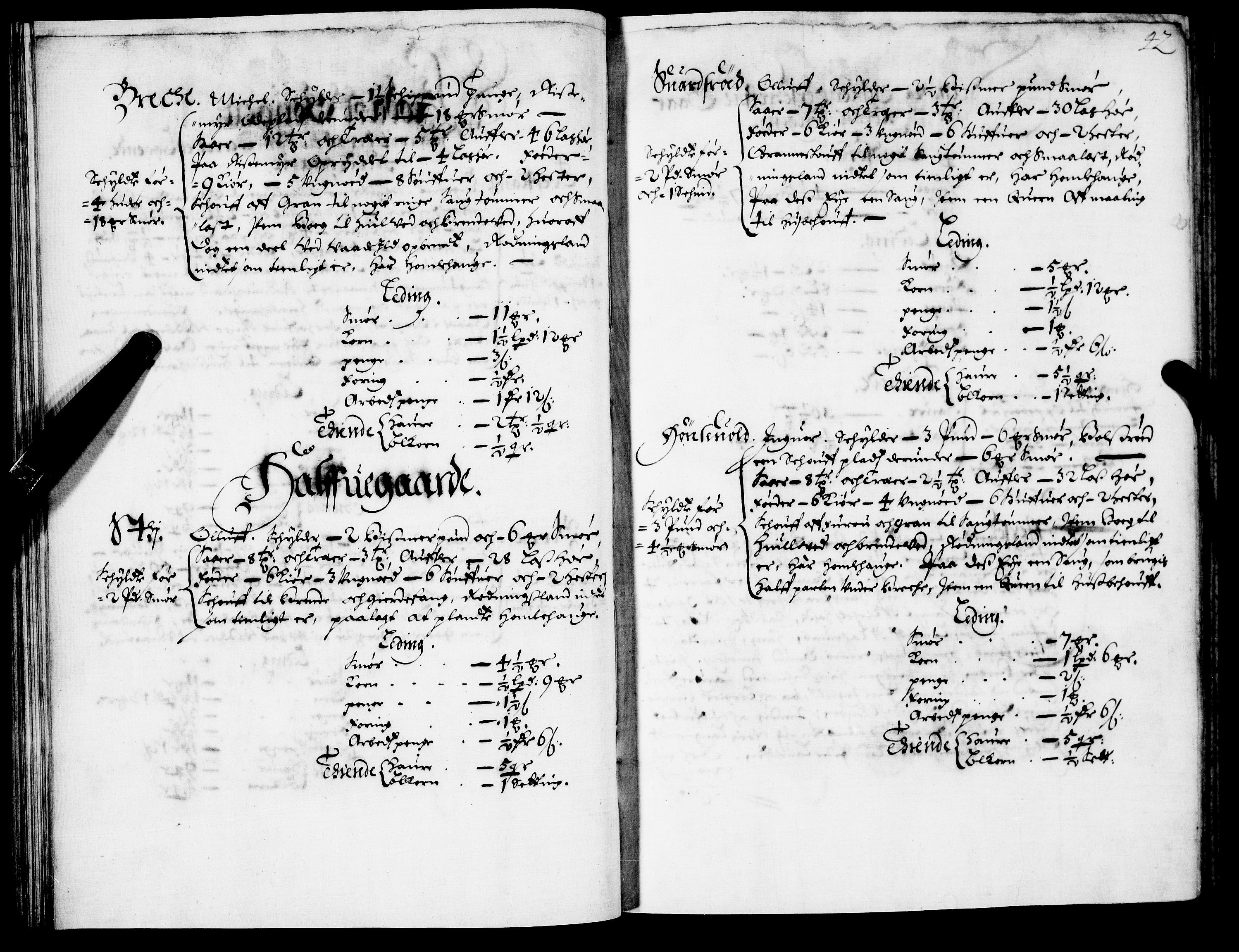 Rentekammeret inntil 1814, Realistisk ordnet avdeling, AV/RA-EA-4070/N/Nb/Nba/L0021: Brunla len, 1667, s. 41b-42a