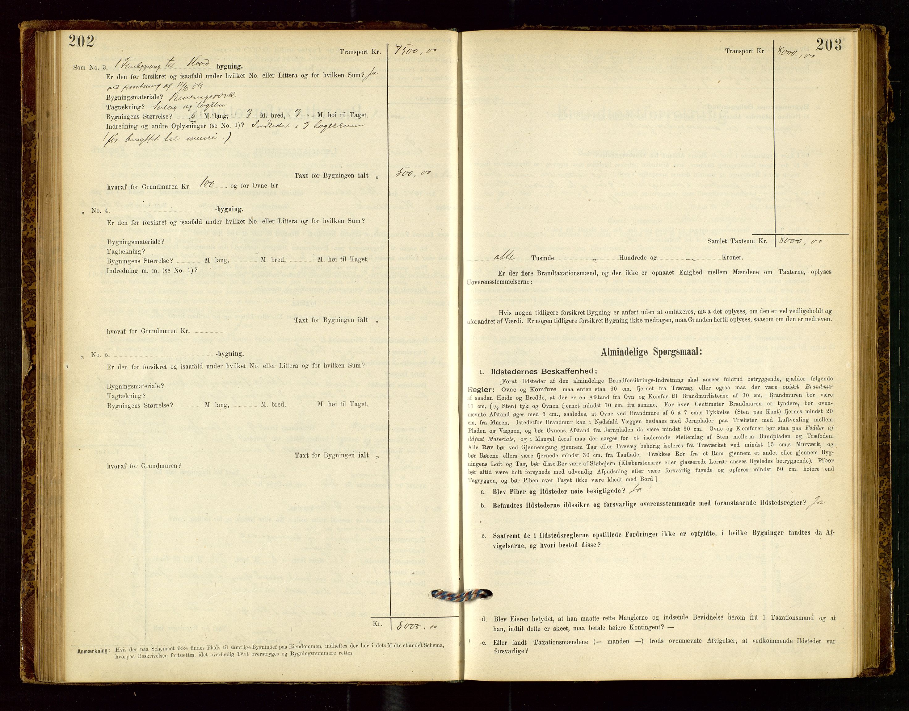 Lund lensmannskontor, AV/SAST-A-100303/Gob/L0001: "Brandtakstprotokol", 1894-1907, s. 202-203