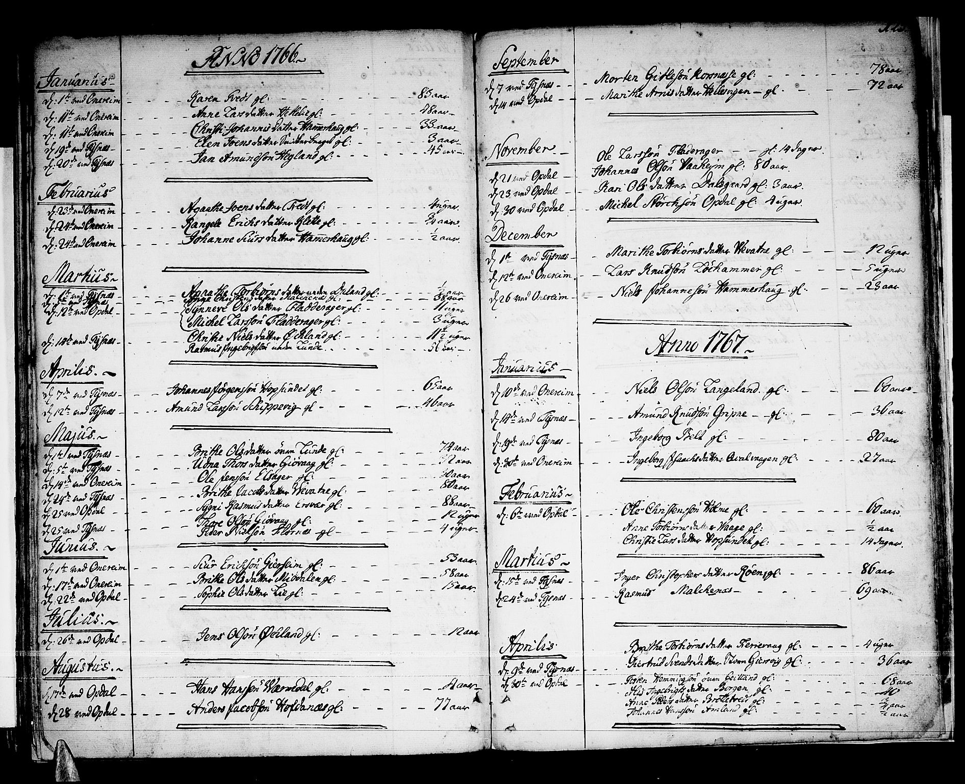 Tysnes sokneprestembete, SAB/A-78601/H/Haa: Ministerialbok nr. A 5, 1762-1793, s. 125