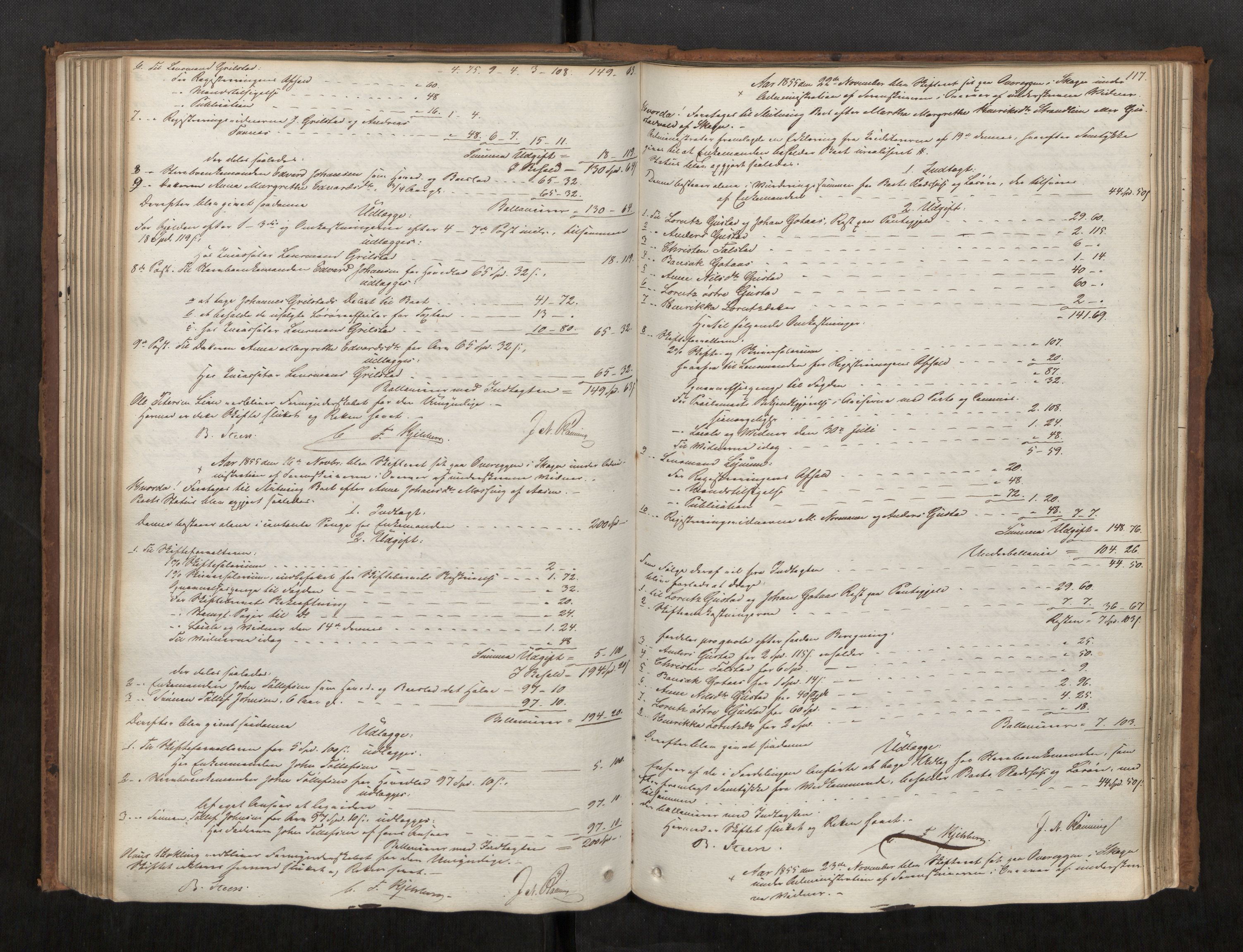 Stjør- og Verdal sorenskriveri, AV/SAT-A-4167/1/3/3A/L0040: Skifteslutningsprotokoll, 1853-1857, s. 117