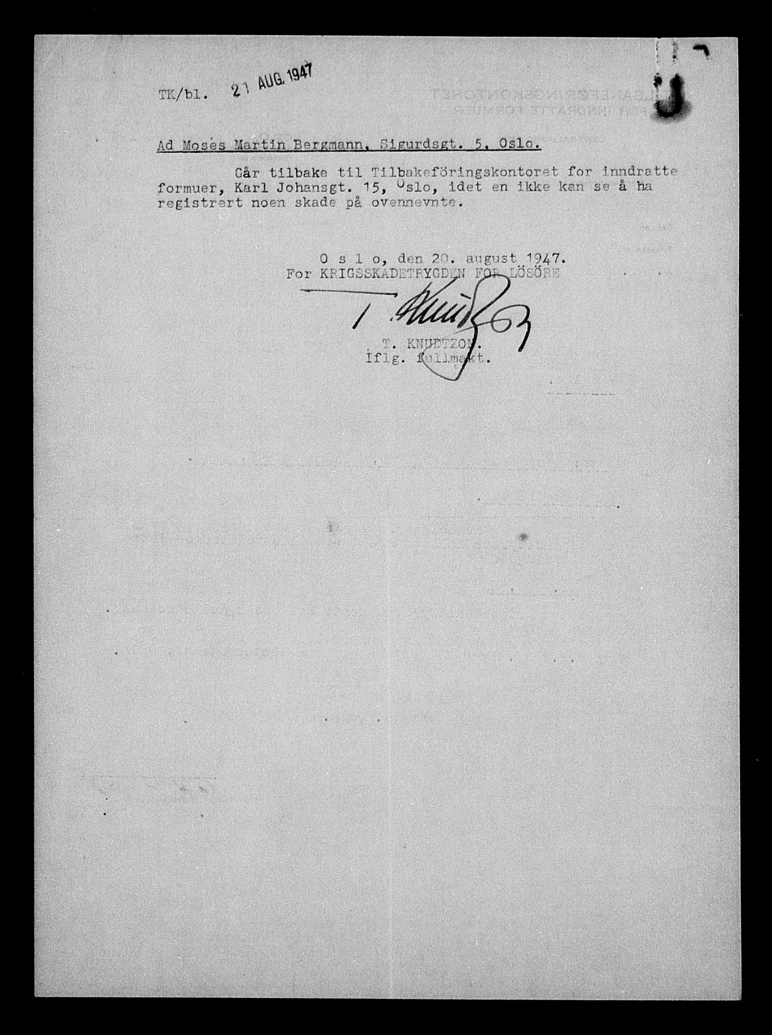 Justisdepartementet, Tilbakeføringskontoret for inndratte formuer, AV/RA-S-1564/H/Hc/Hcc/L0921: --, 1945-1947, s. 72