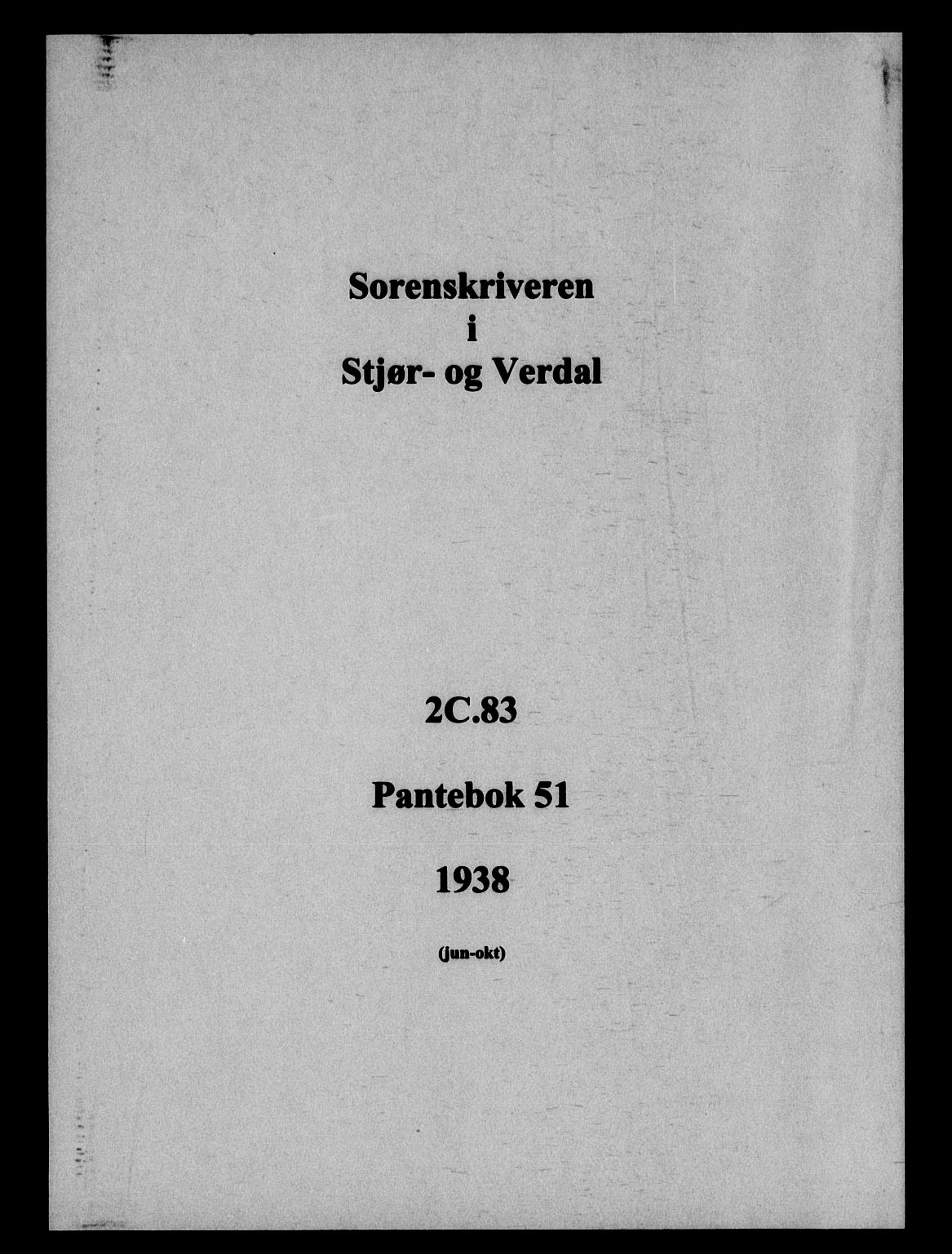 Stjør- og Verdal sorenskriveri, SAT/A-4167/1/2/2C/L0083: Pantebok nr. 51, 1938-1938