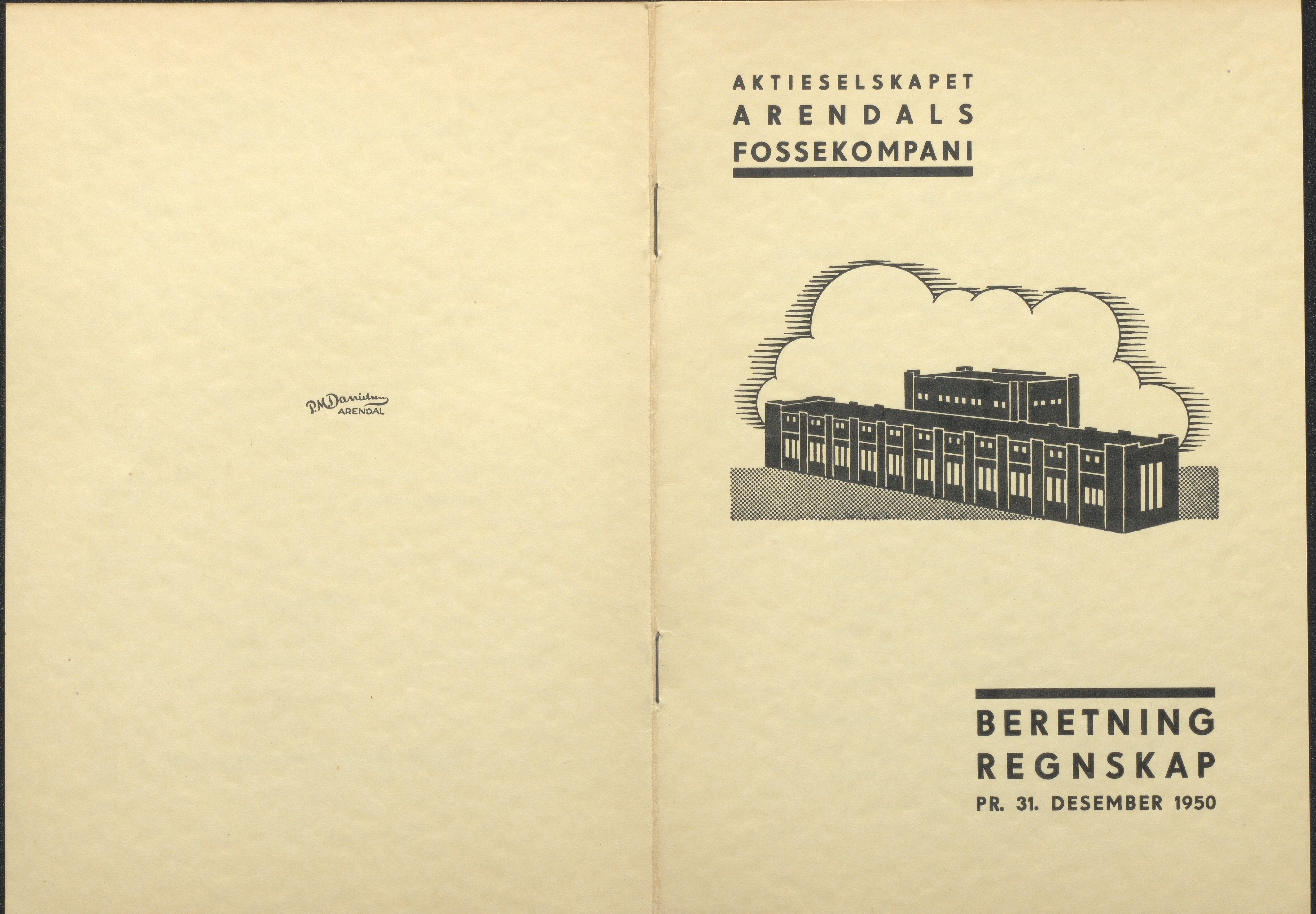 Arendals Fossekompani, AAKS/PA-2413/X/X01/L0001/0012: Beretninger, regnskap, balansekonto, gevinst- og tapskonto / Beretning, regnskap 1945 - 1962, 1945-1962, s. 31