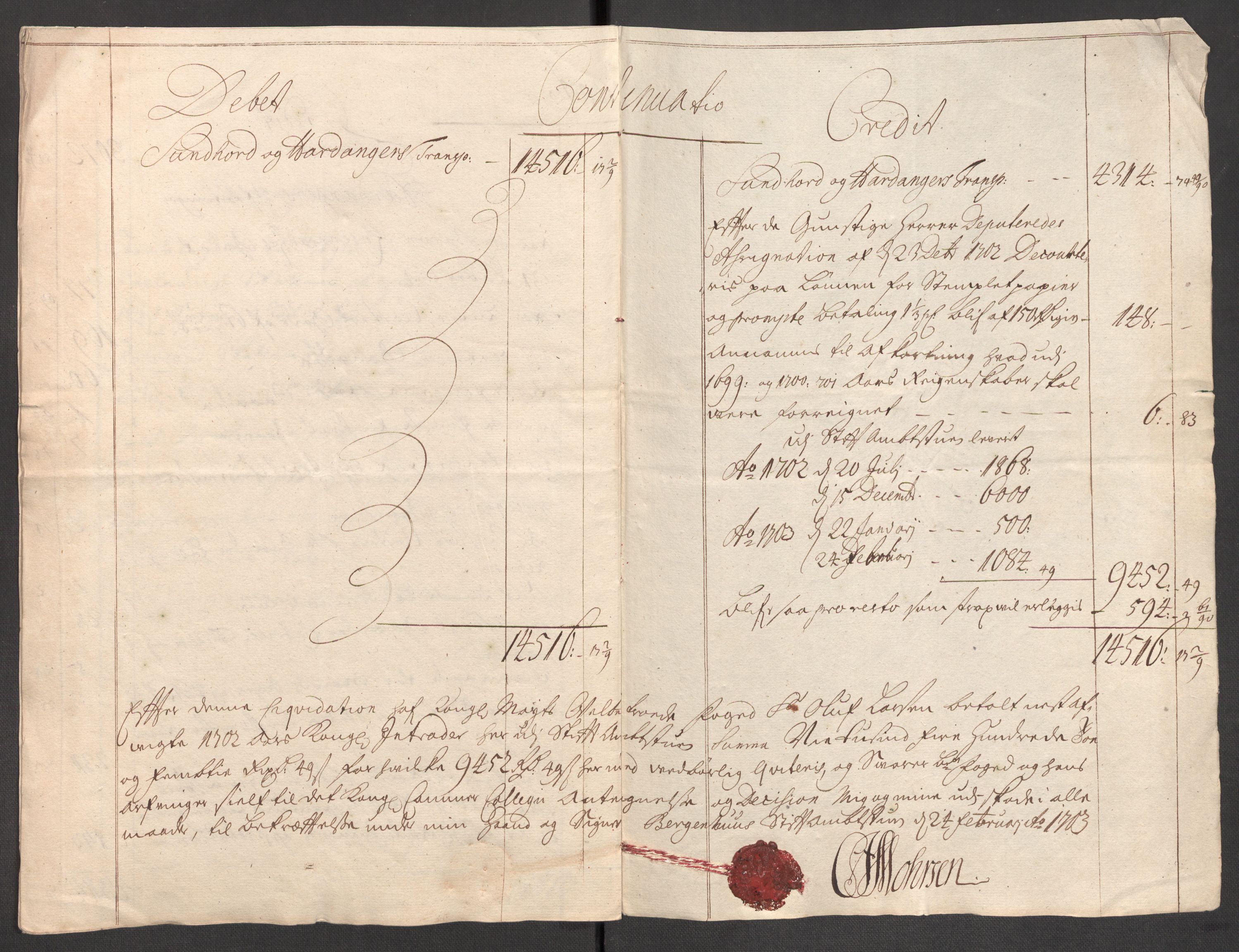 Rentekammeret inntil 1814, Reviderte regnskaper, Fogderegnskap, AV/RA-EA-4092/R48/L2980: Fogderegnskap Sunnhordland og Hardanger, 1702, s. 239