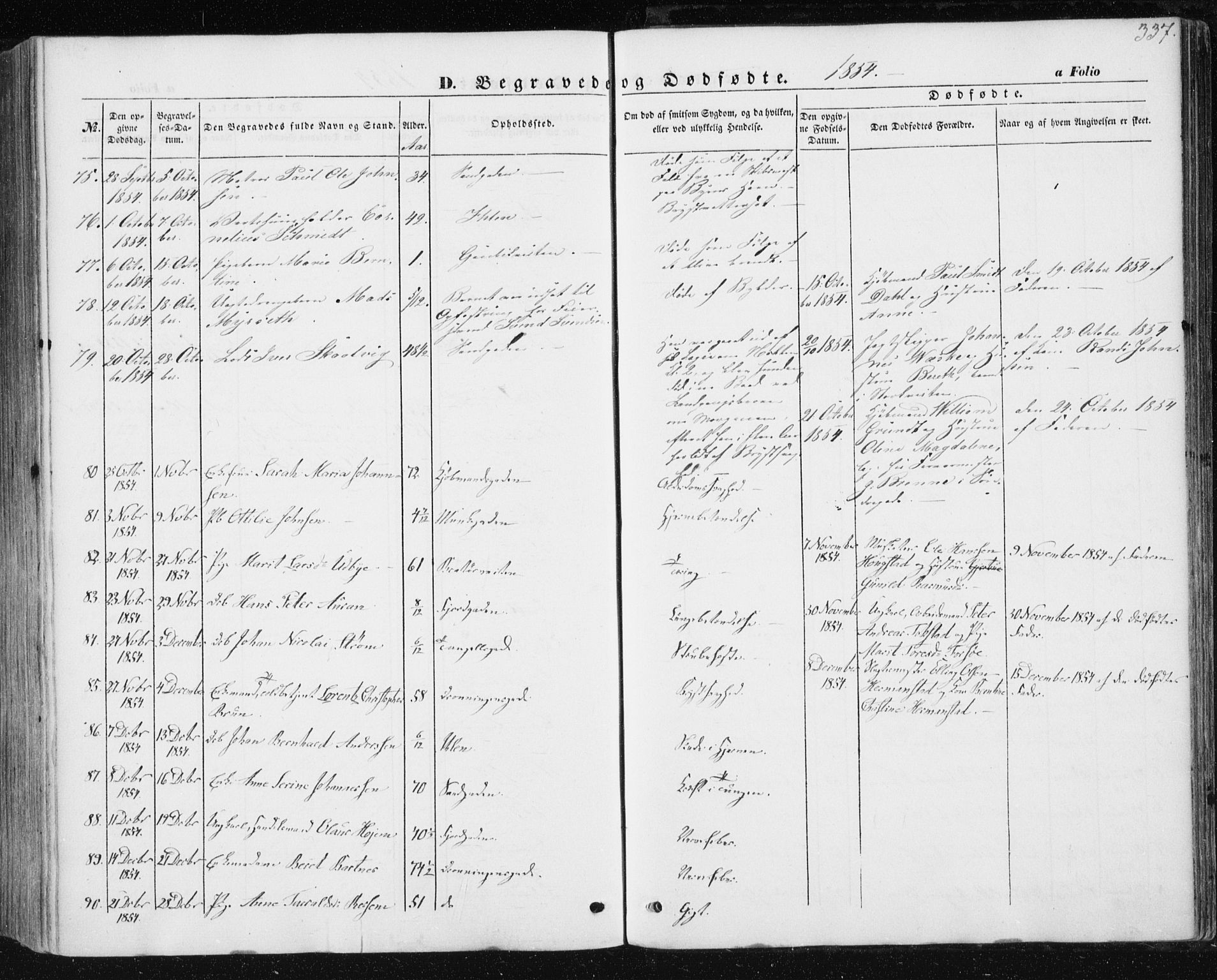 Ministerialprotokoller, klokkerbøker og fødselsregistre - Sør-Trøndelag, SAT/A-1456/602/L0112: Ministerialbok nr. 602A10, 1848-1859, s. 337