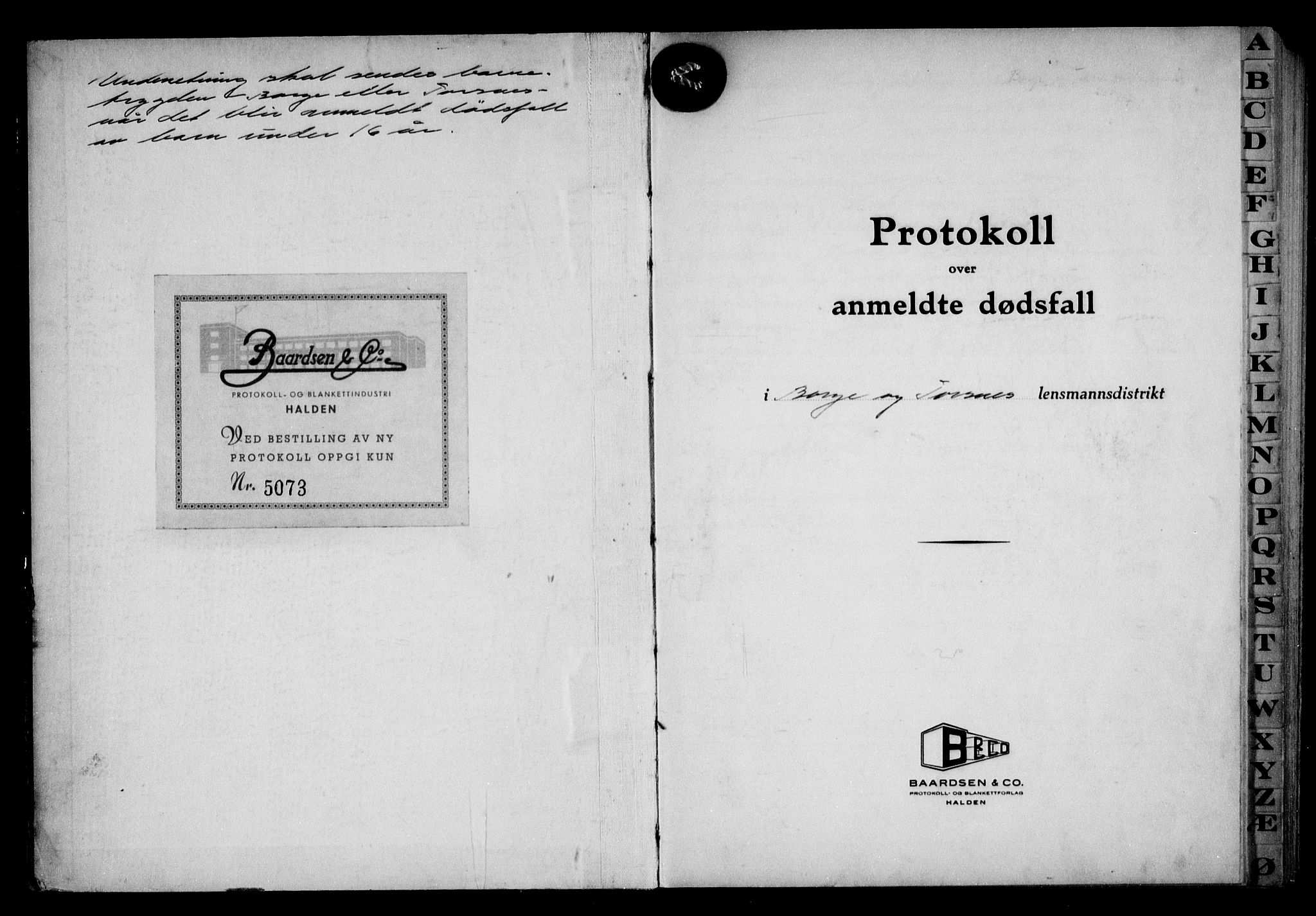 Borge i Østfold  lensmannskontor, SAO/A-10176/H/Ha/Haa/L0016: Dødsfallsprotokoll, 1947-1949