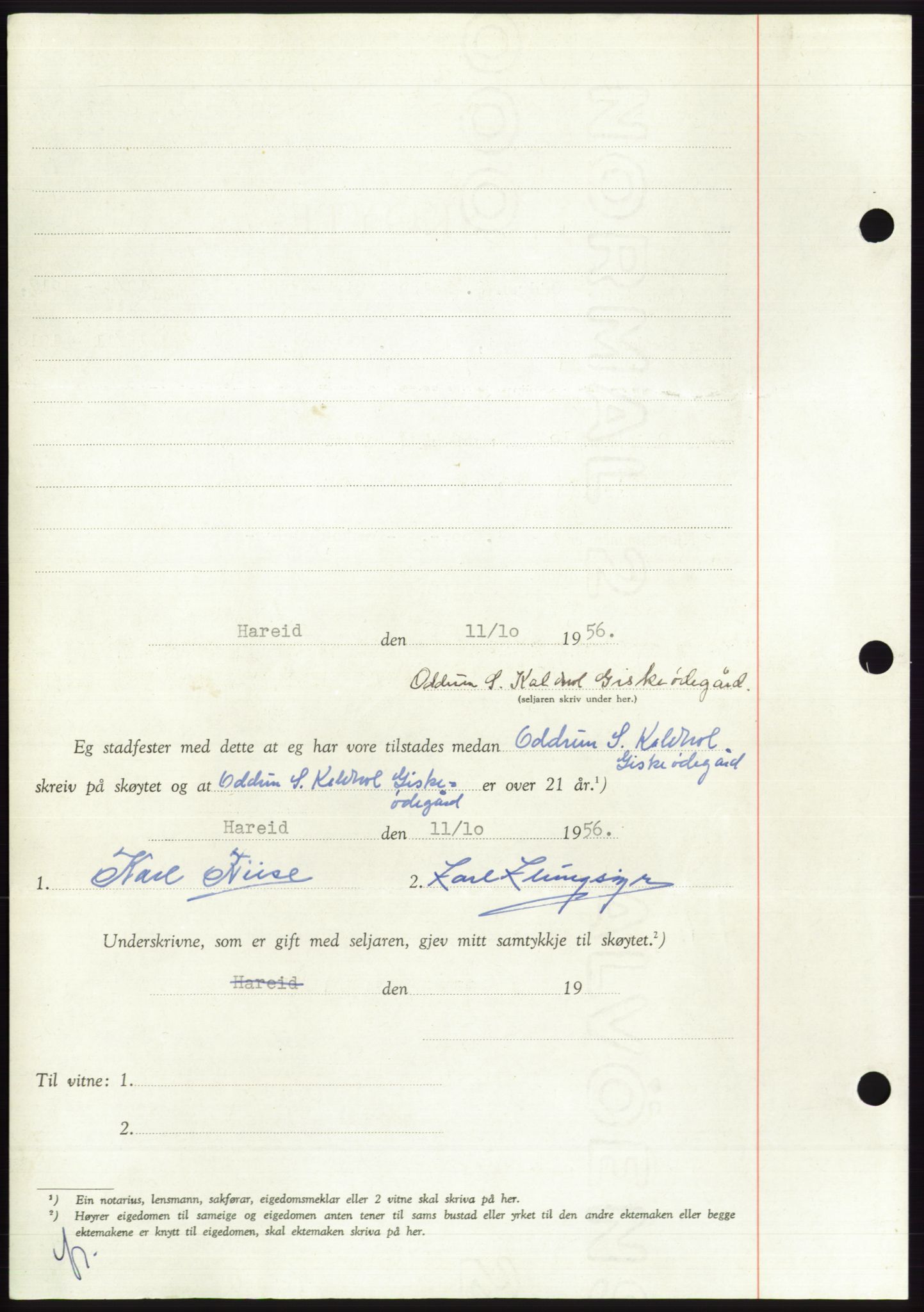 Søre Sunnmøre sorenskriveri, AV/SAT-A-4122/1/2/2C/L0104: Pantebok nr. 30A, 1956-1956, Dagboknr: 2177/1956