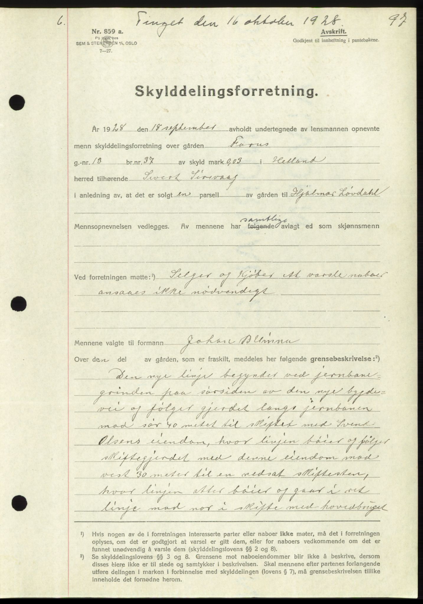 Jæren sorenskriveri, SAST/A-100310/03/G/Gba/L0056: Pantebok nr. 48-49, 1928-1929, Tingl.dato: 16.10.1928