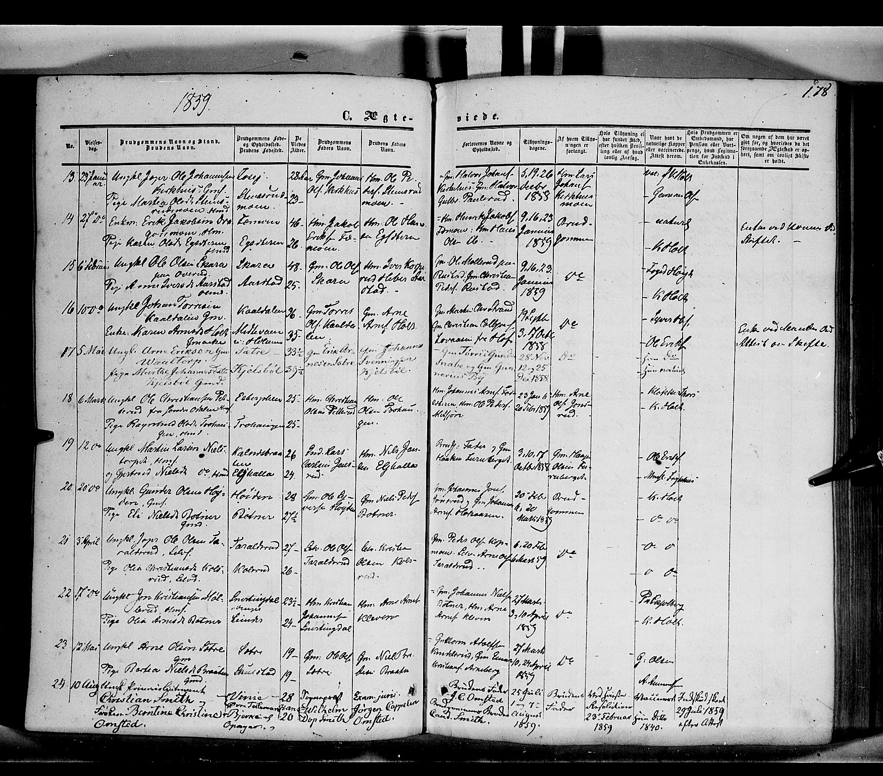 Grue prestekontor, AV/SAH-PREST-036/H/Ha/Haa/L0009: Ministerialbok nr. 9, 1859-1863, s. 178
