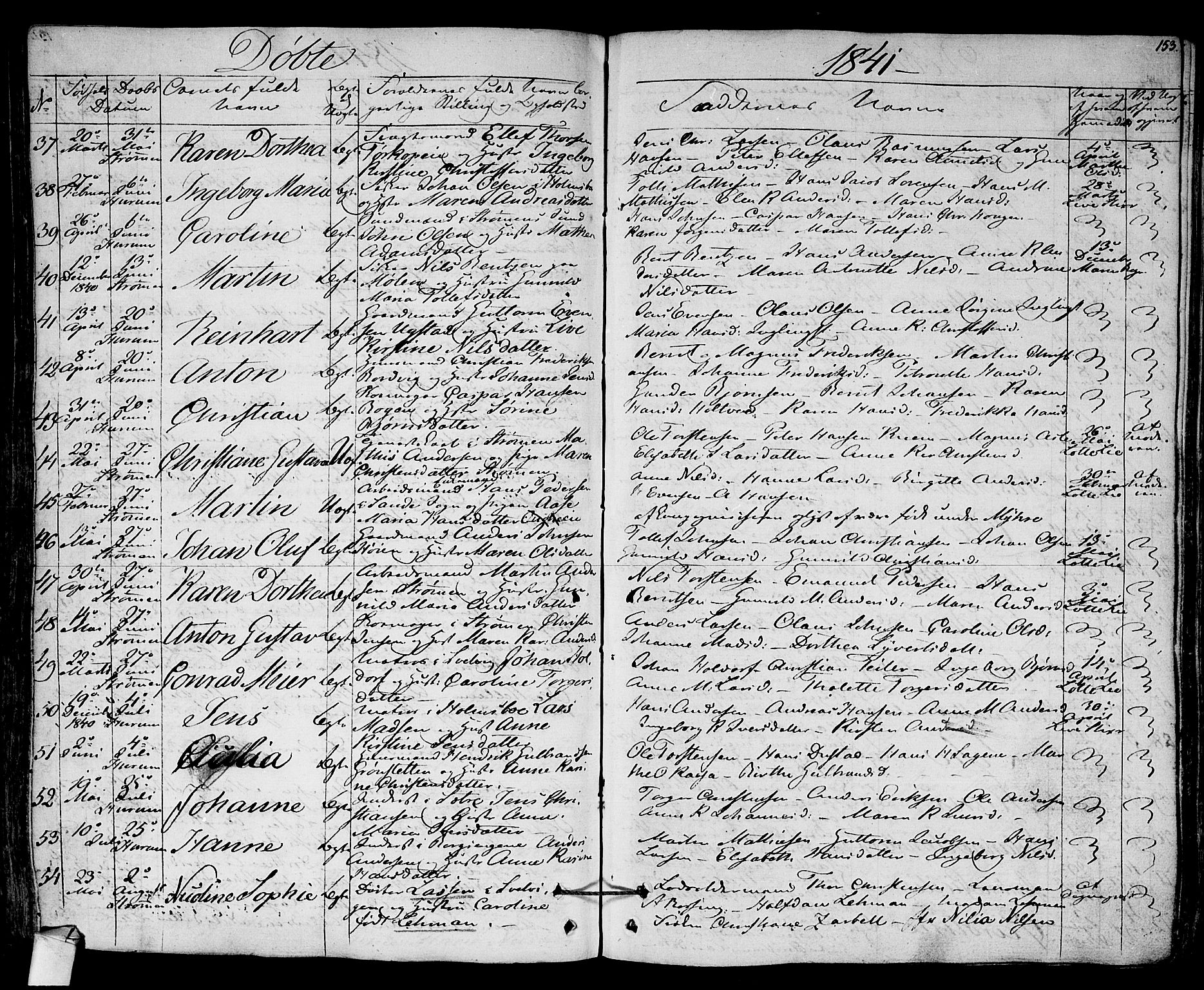 Hurum kirkebøker, AV/SAKO-A-229/F/Fa/L0010: Ministerialbok nr. 10, 1827-1846, s. 153