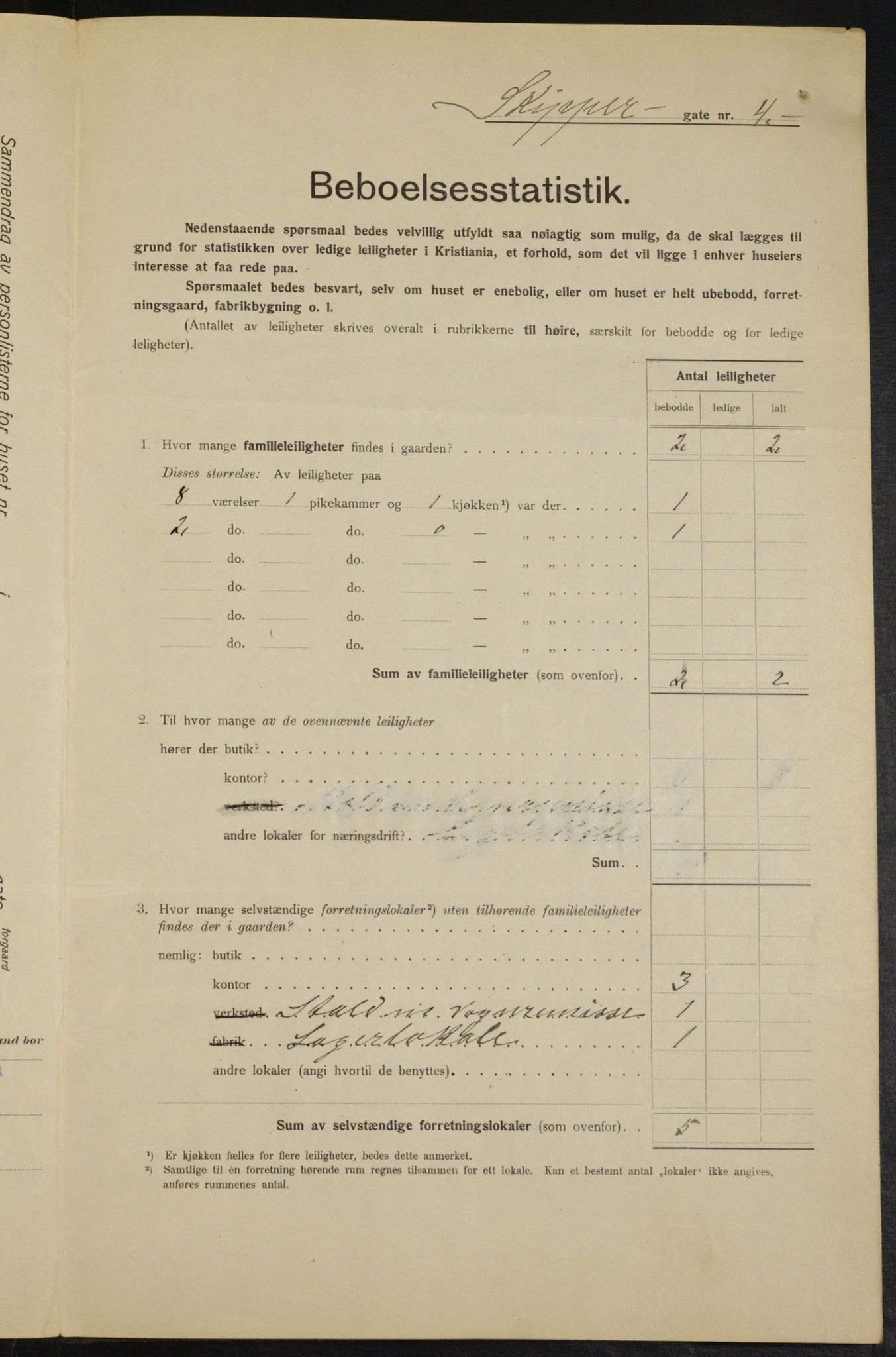 OBA, Kommunal folketelling 1.2.1915 for Kristiania, 1915, s. 95346