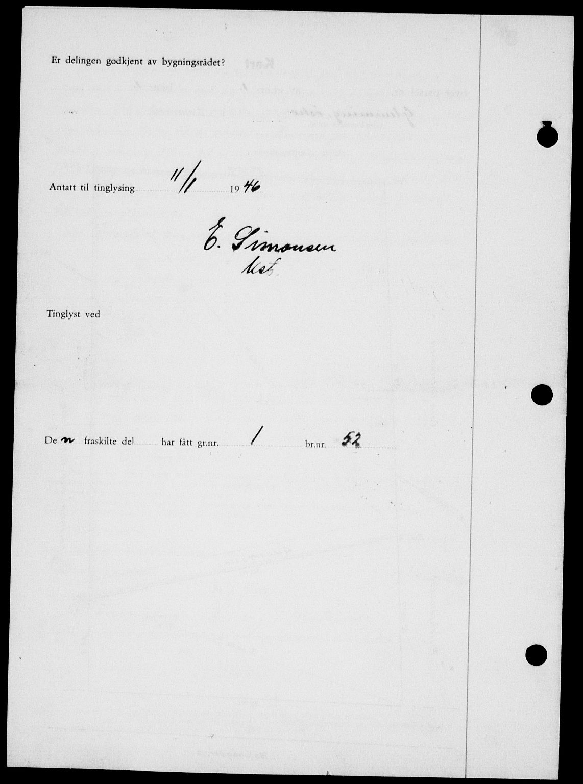 Onsøy sorenskriveri, SAO/A-10474/G/Ga/Gab/L0015: Pantebok nr. II A-15, 1945-1946, Dagboknr: 51/1946