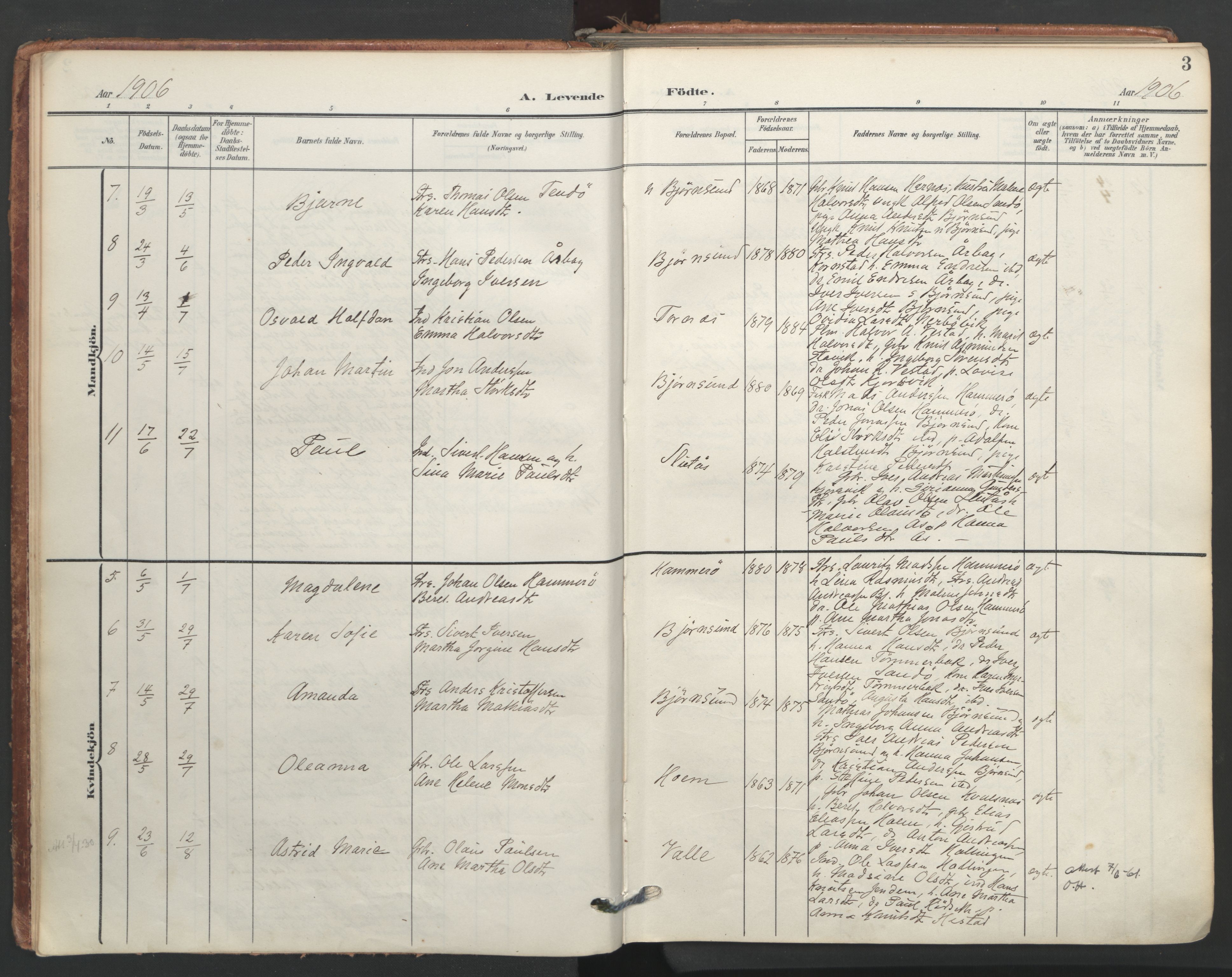 Ministerialprotokoller, klokkerbøker og fødselsregistre - Møre og Romsdal, AV/SAT-A-1454/565/L0751: Ministerialbok nr. 565A05, 1905-1979, s. 3