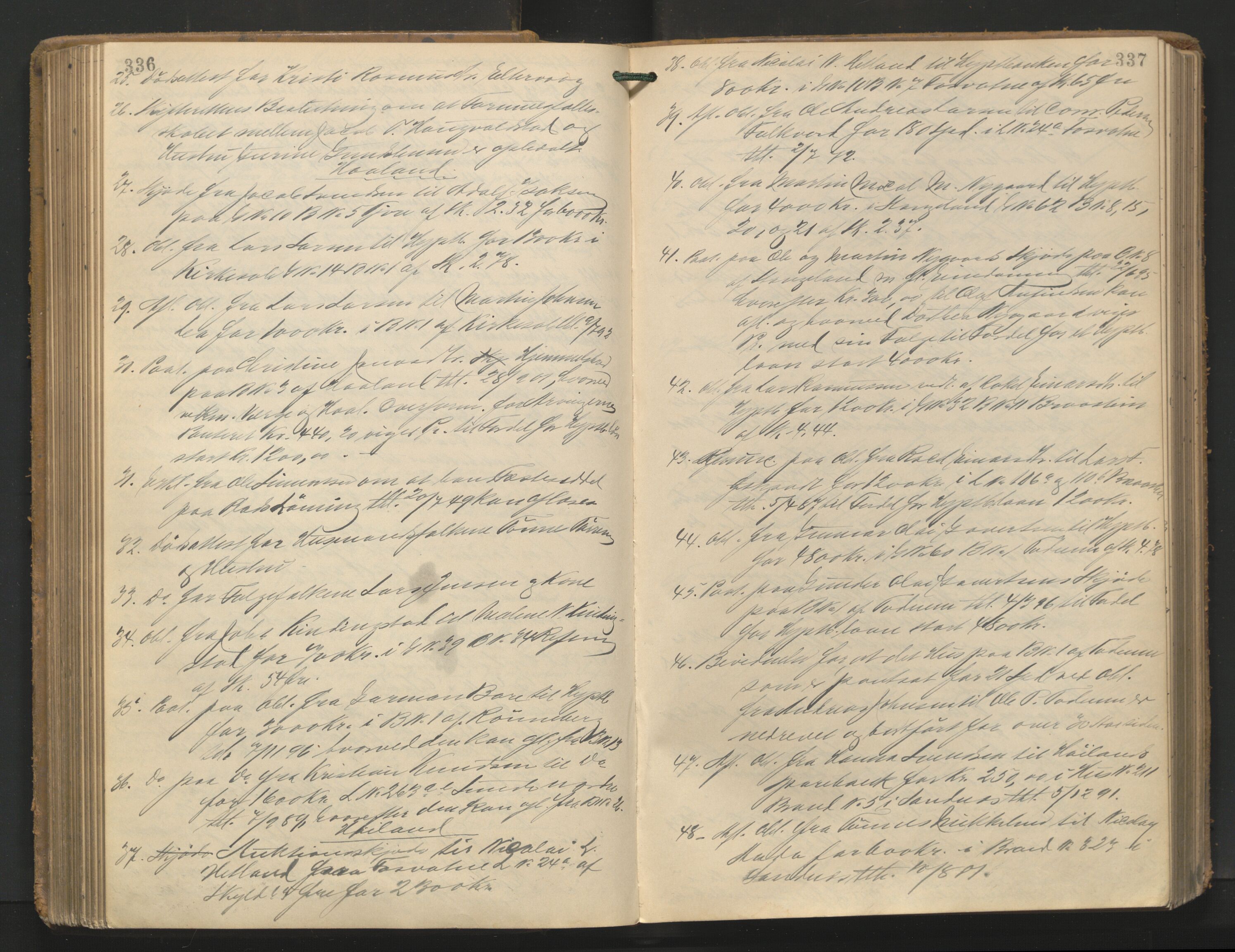 Jæren sorenskriveri, AV/SAST-A-100310/01/3/30/30BA/L0009: TINGBOK 15, 1902-1905, s. 336-337