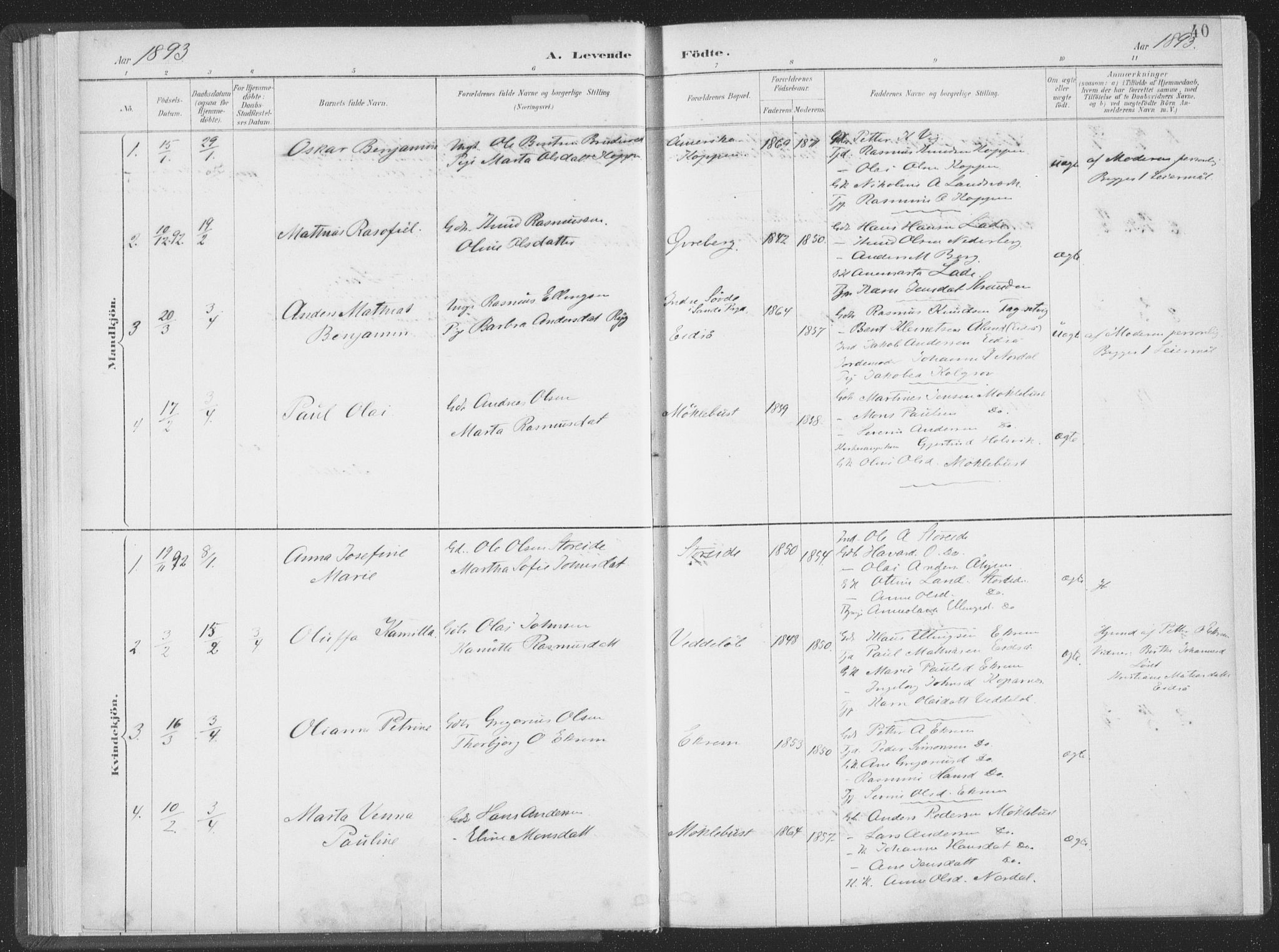 Ministerialprotokoller, klokkerbøker og fødselsregistre - Møre og Romsdal, SAT/A-1454/502/L0025: Ministerialbok nr. 502A03, 1885-1909, s. 40