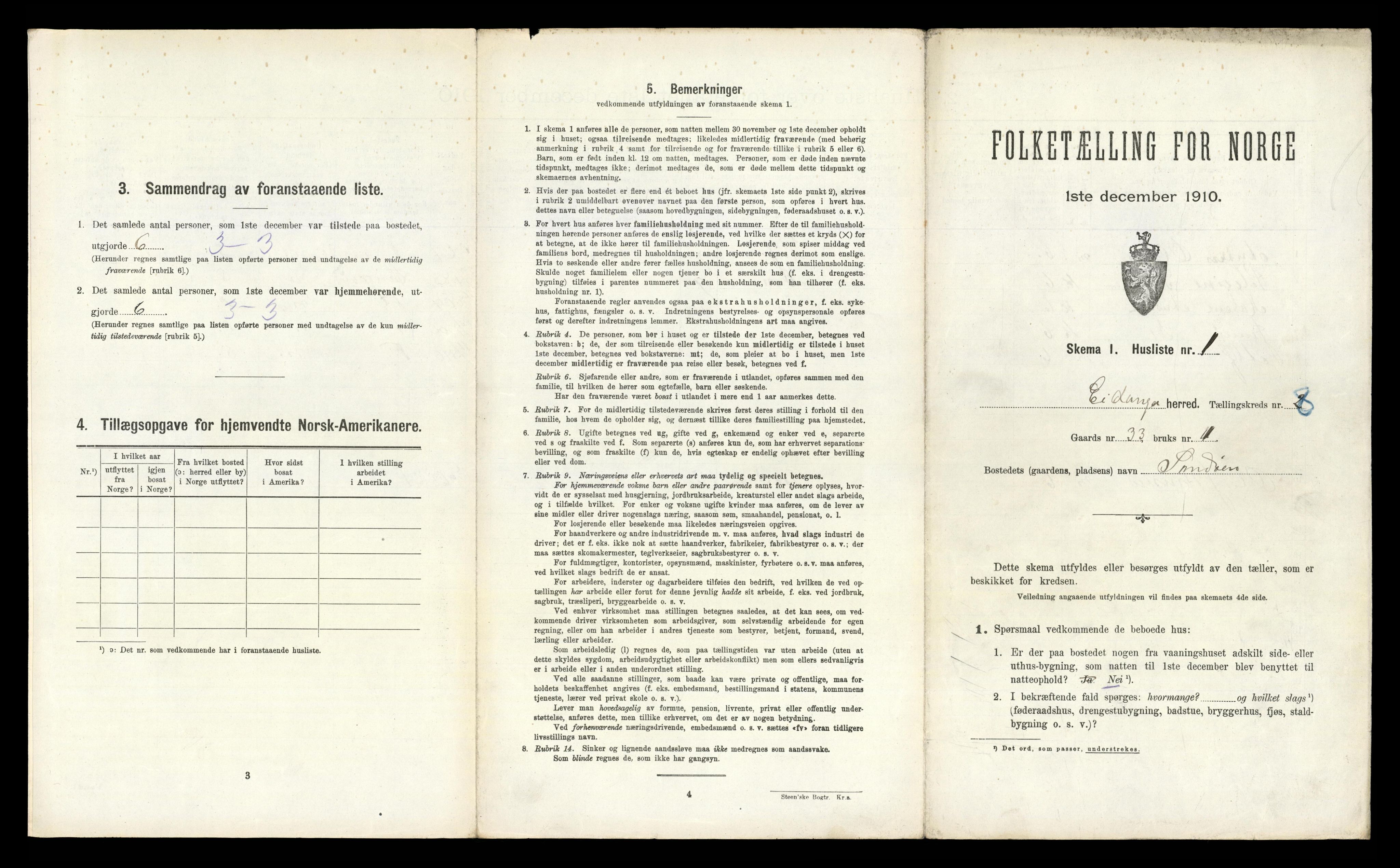 RA, Folketelling 1910 for 0813 Eidanger herred, 1910, s. 1261