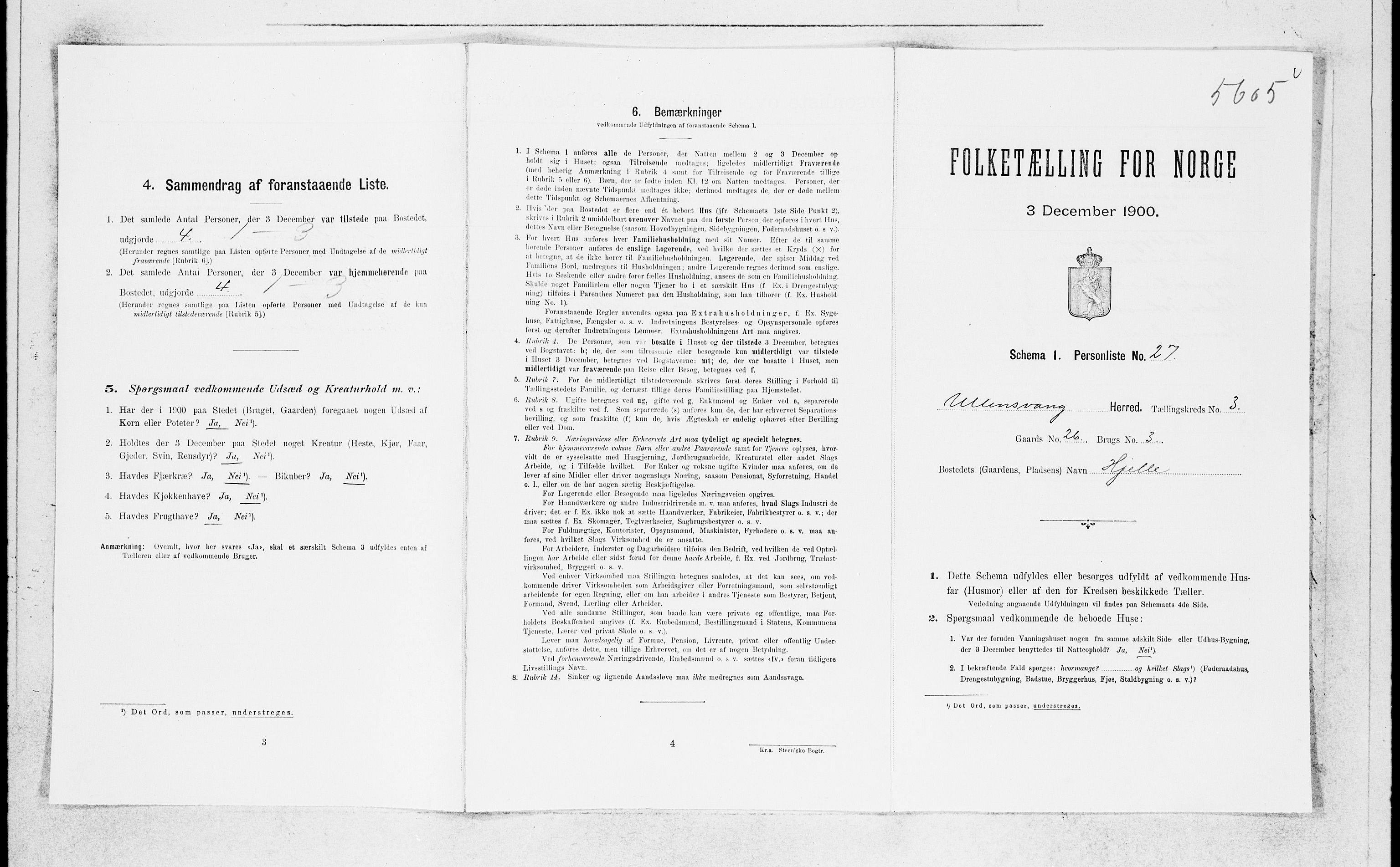 SAB, Folketelling 1900 for 1230 Ullensvang herred, 1900, s. 387