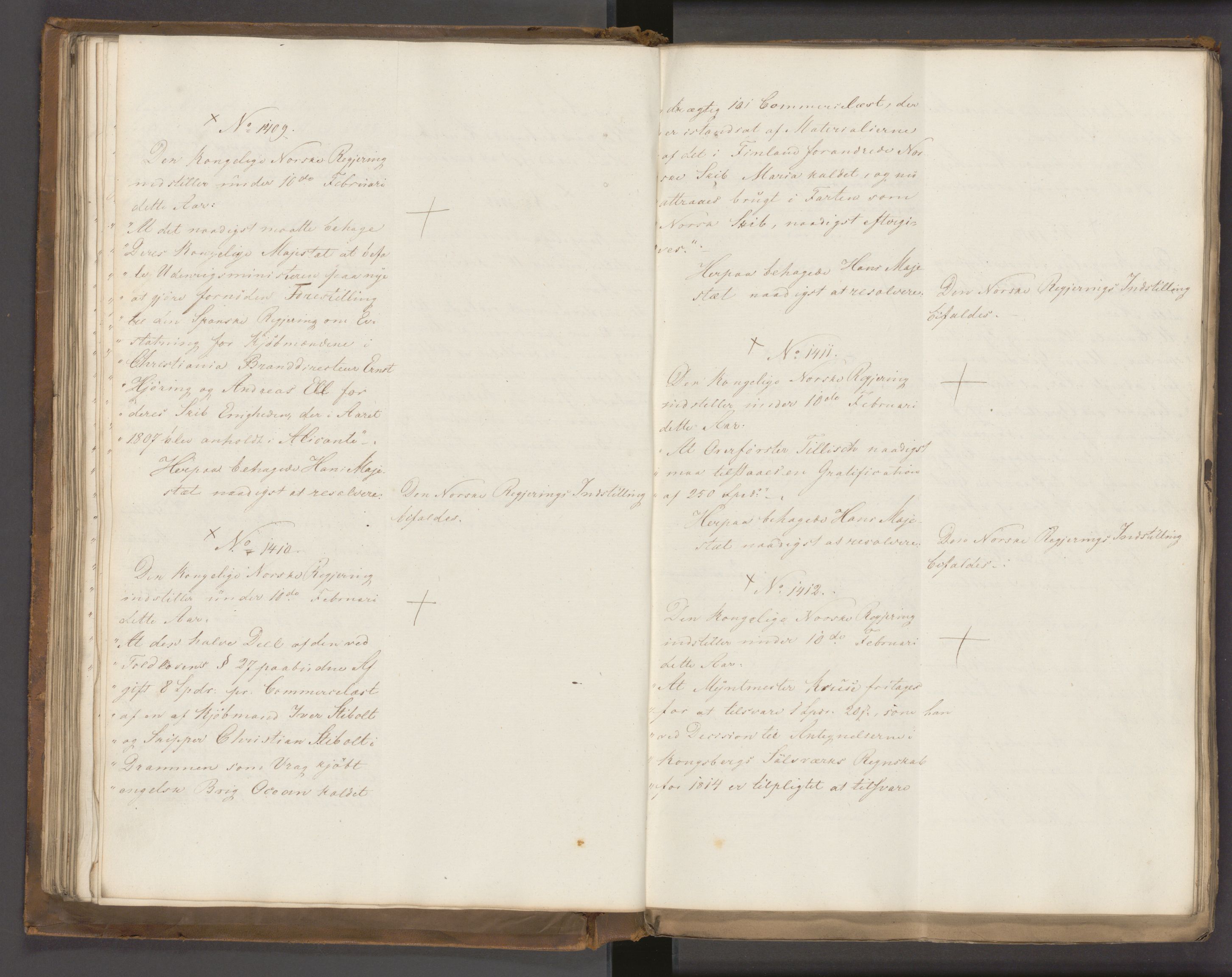 Statsrådssekretariatet, AV/RA-S-1001/A/Ab/L0022: Kgl. res. nr. 1210-1721, 1. halvår, 1826
