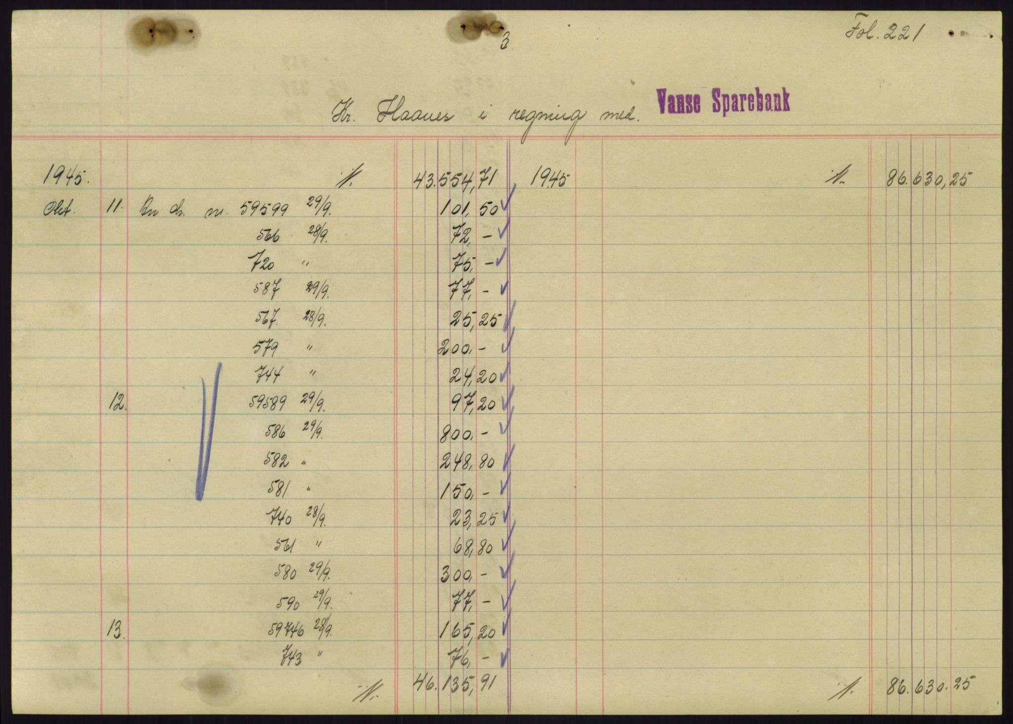 Forsvarsdepartementet, 10. kontor / Oppgjørskontoret, AV/RA-RAFA-1225/D/Db/L0180: Lista oppgjørskontor, 1942-1952, s. 2061
