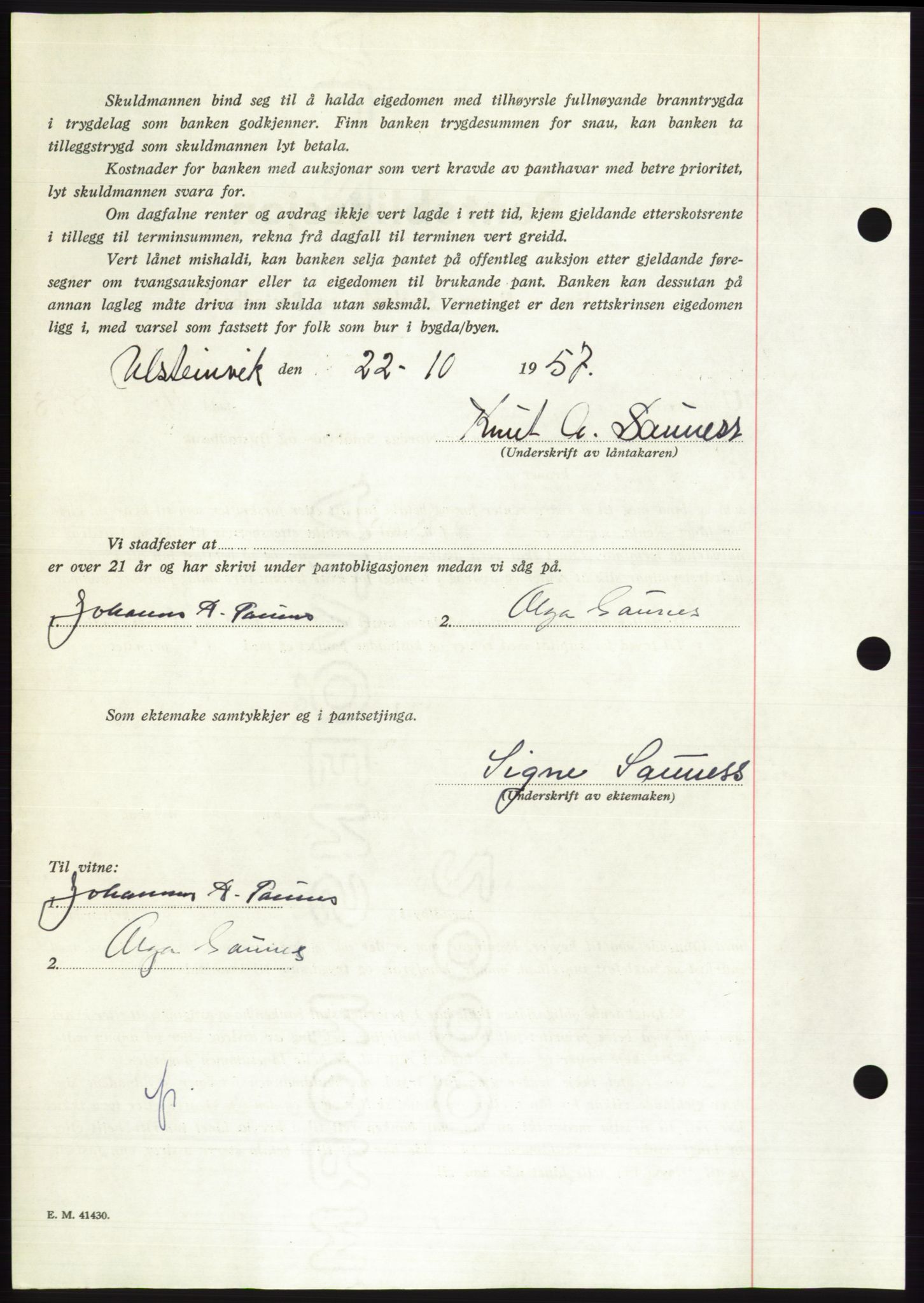 Søre Sunnmøre sorenskriveri, AV/SAT-A-4122/1/2/2C/L0130: Pantebok nr. 18B, 1957-1958, Dagboknr: 2632/1957